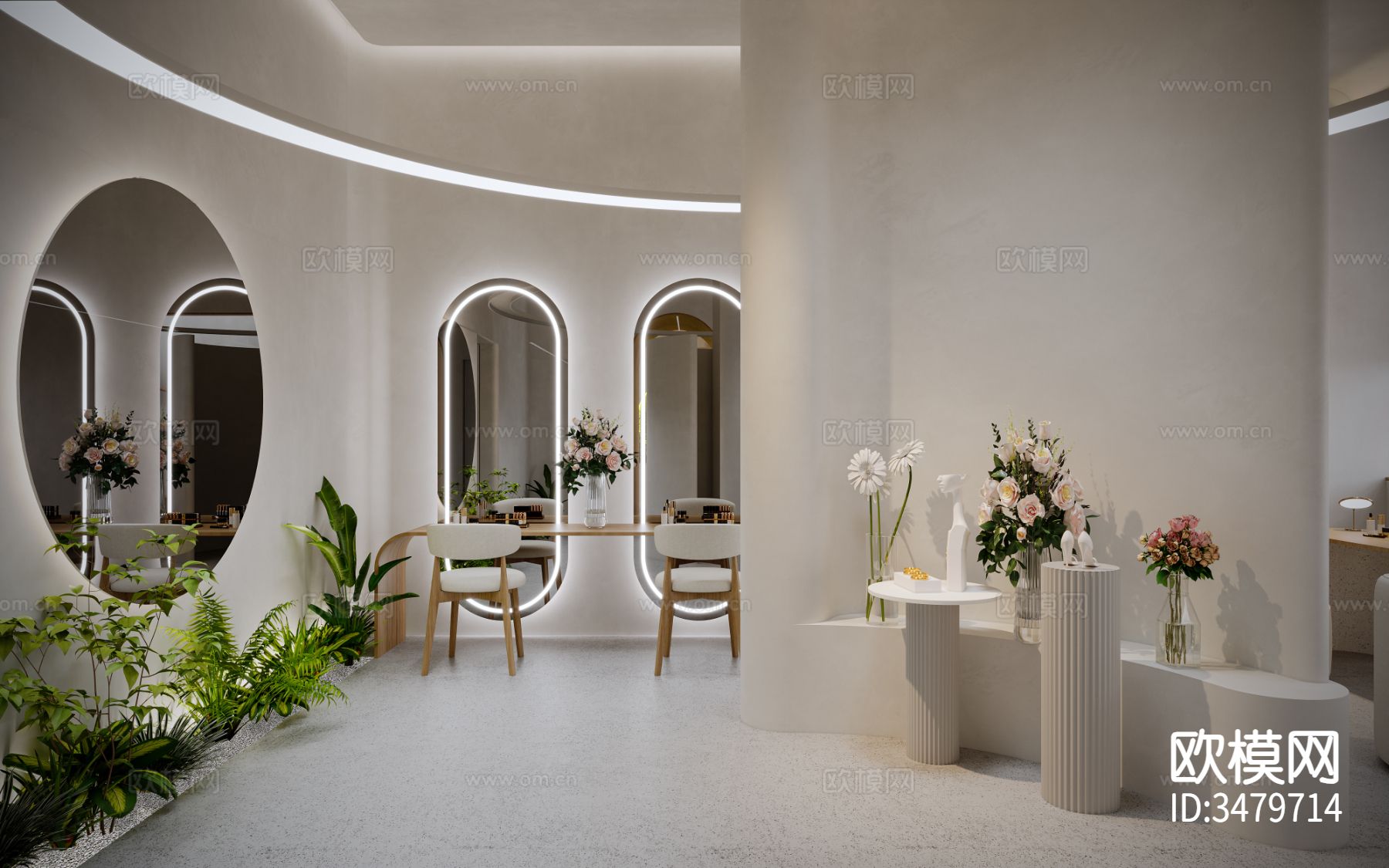 猫咪咖馆厅装修效果图下载（渲染图5）