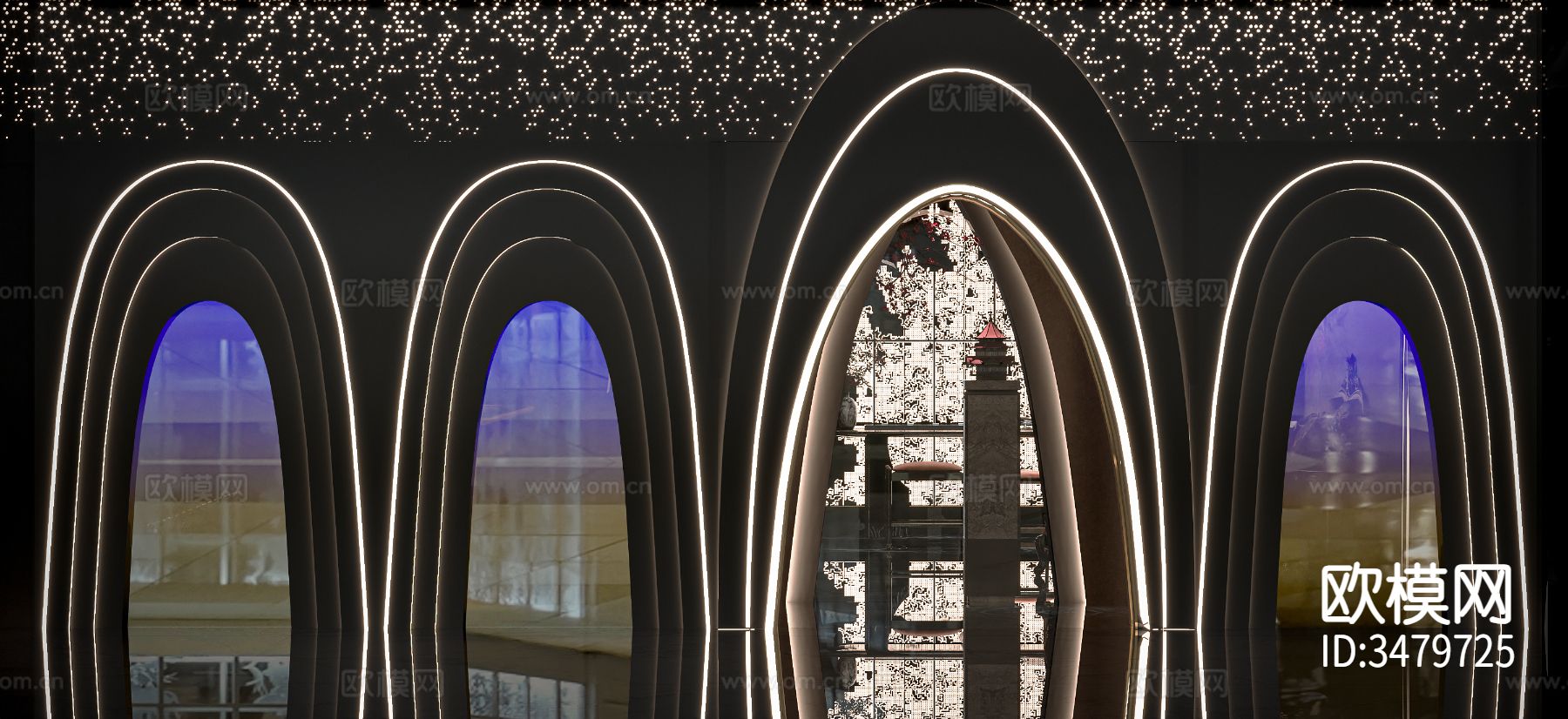 餐饮会所 西餐厅装修效果图下载（渲染图4）