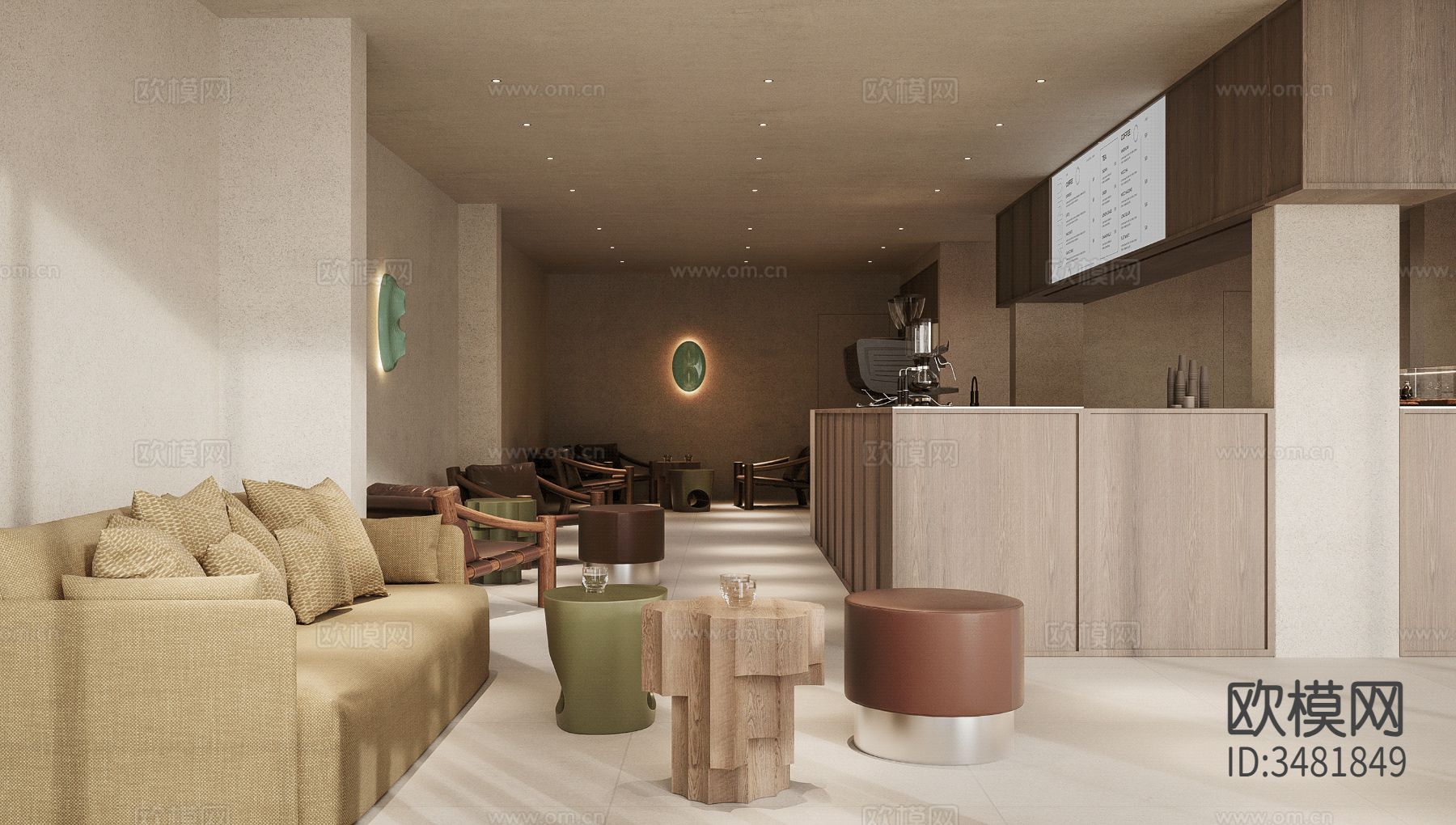 咖啡厅装修效果图下载（渲染图8）