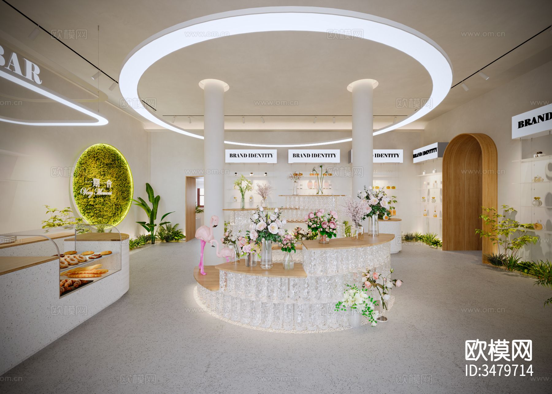 猫咪咖馆厅装修效果图下载（渲染图1）