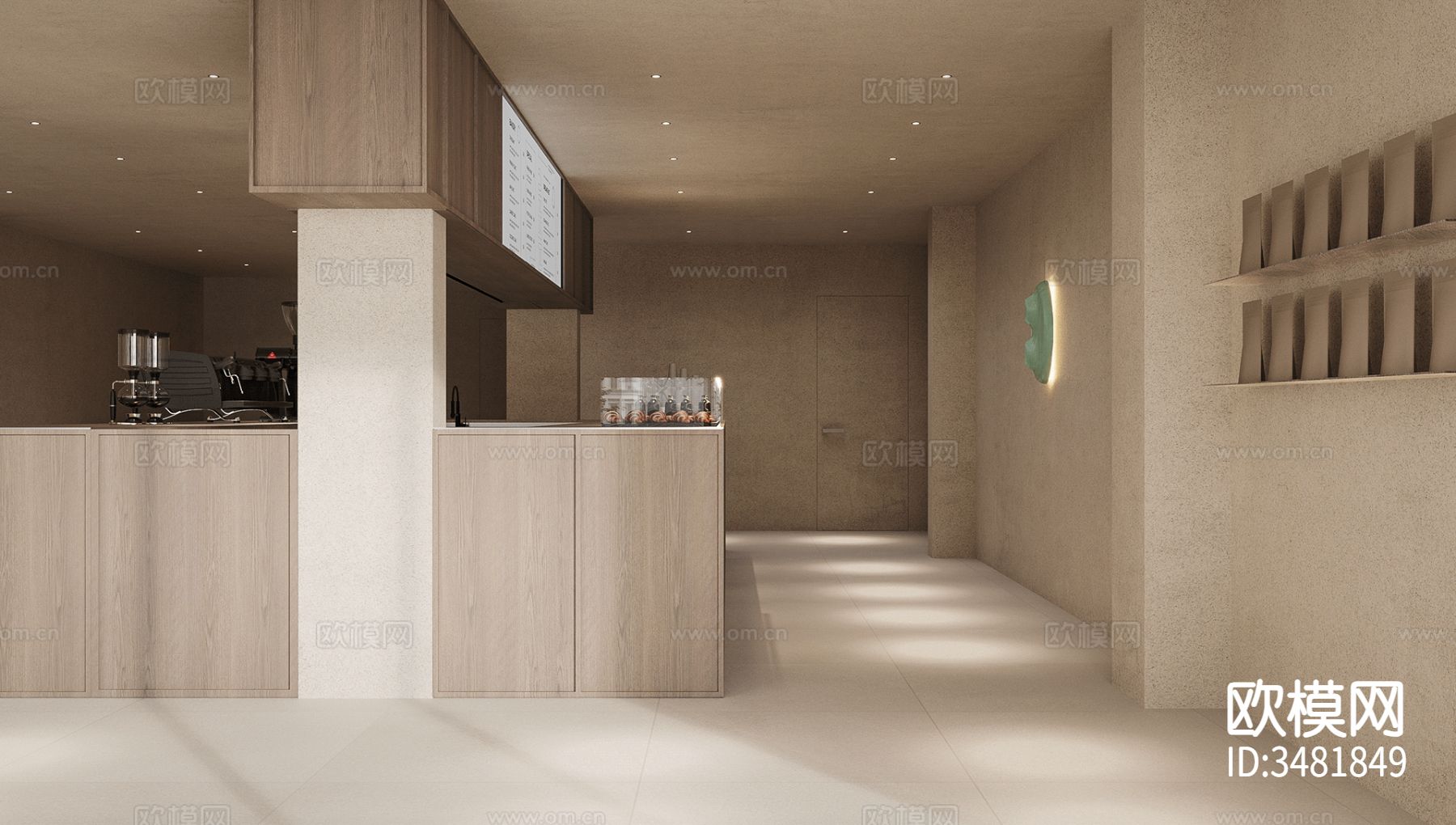 咖啡厅装修效果图下载（渲染图4）