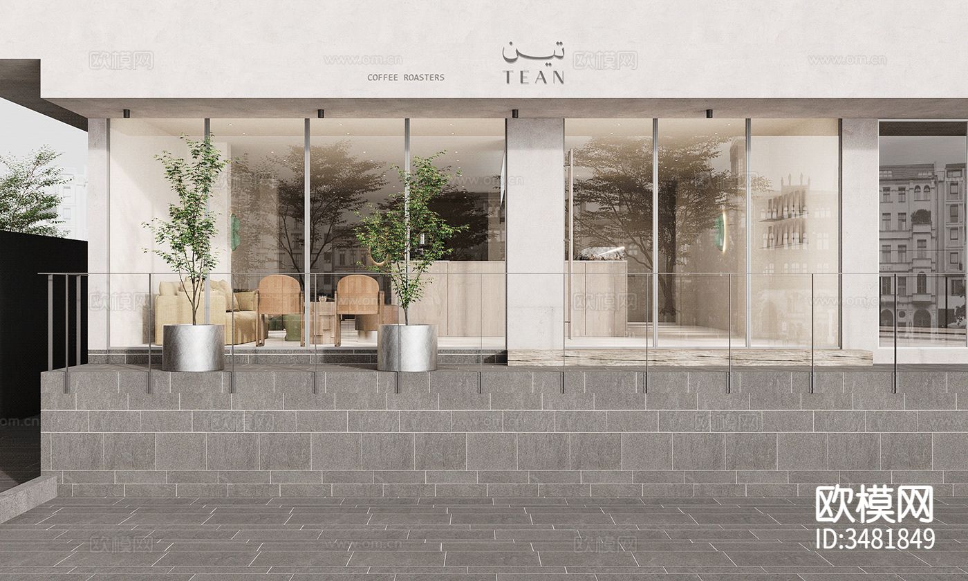 咖啡厅装修效果图下载（渲染图5）