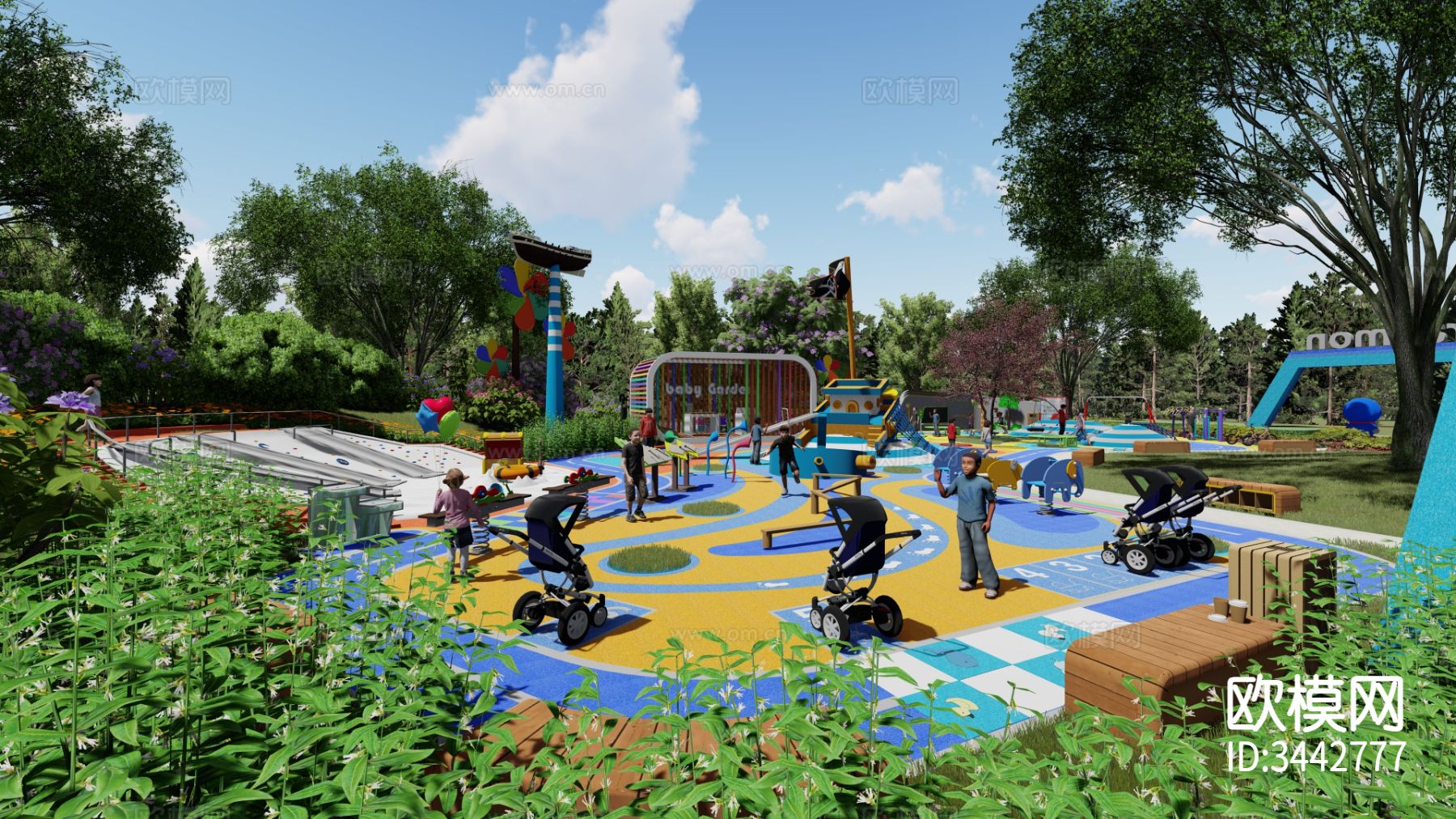 航海船 儿童乐园效果图下载（渲染图4）