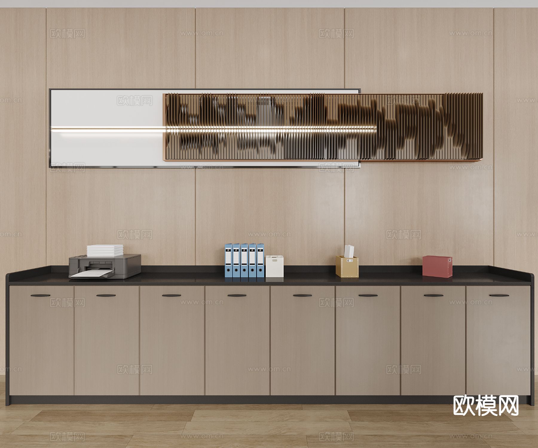 办公室矮柜 文件柜3d模型下载