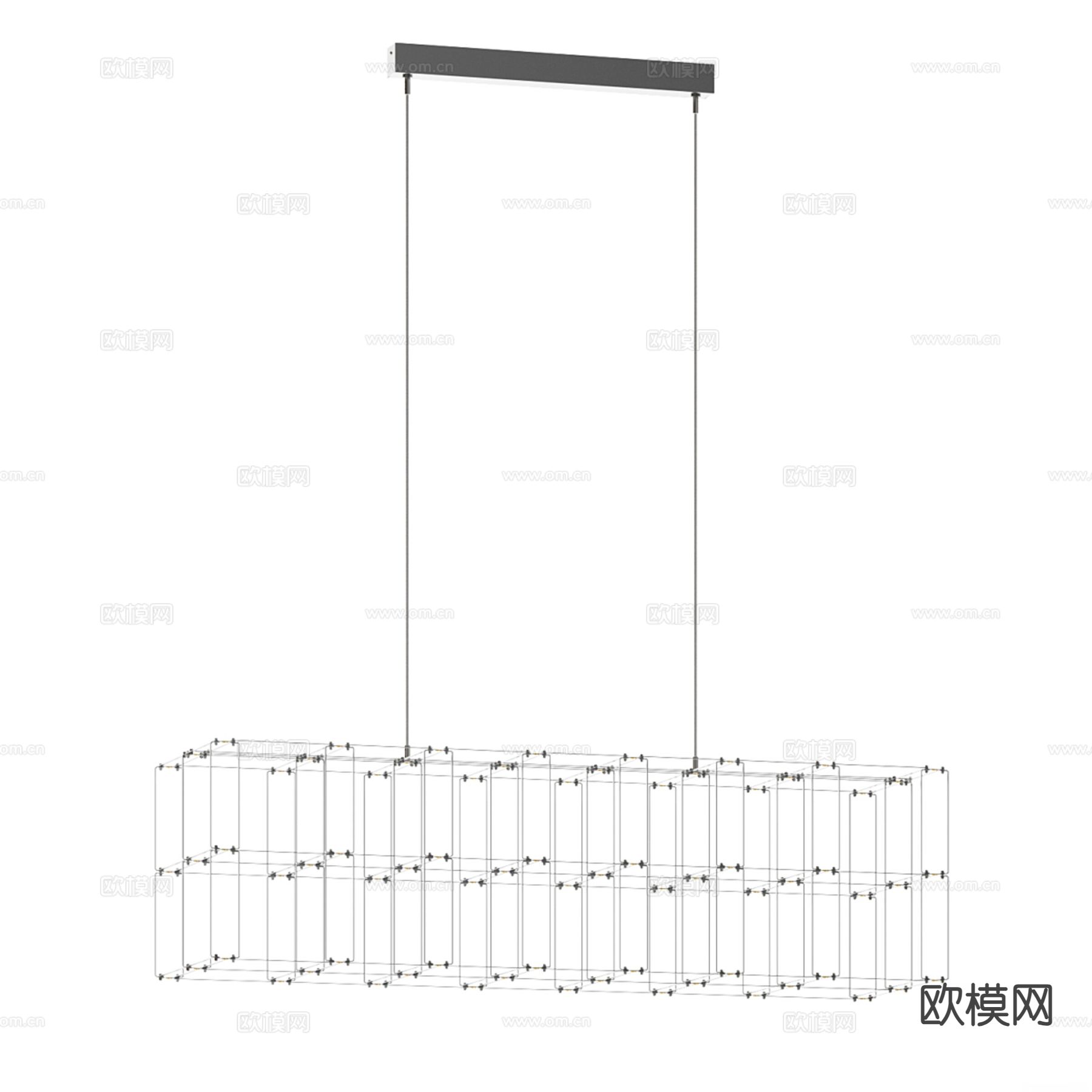 现代枝形吊灯 线框吊灯3d模型