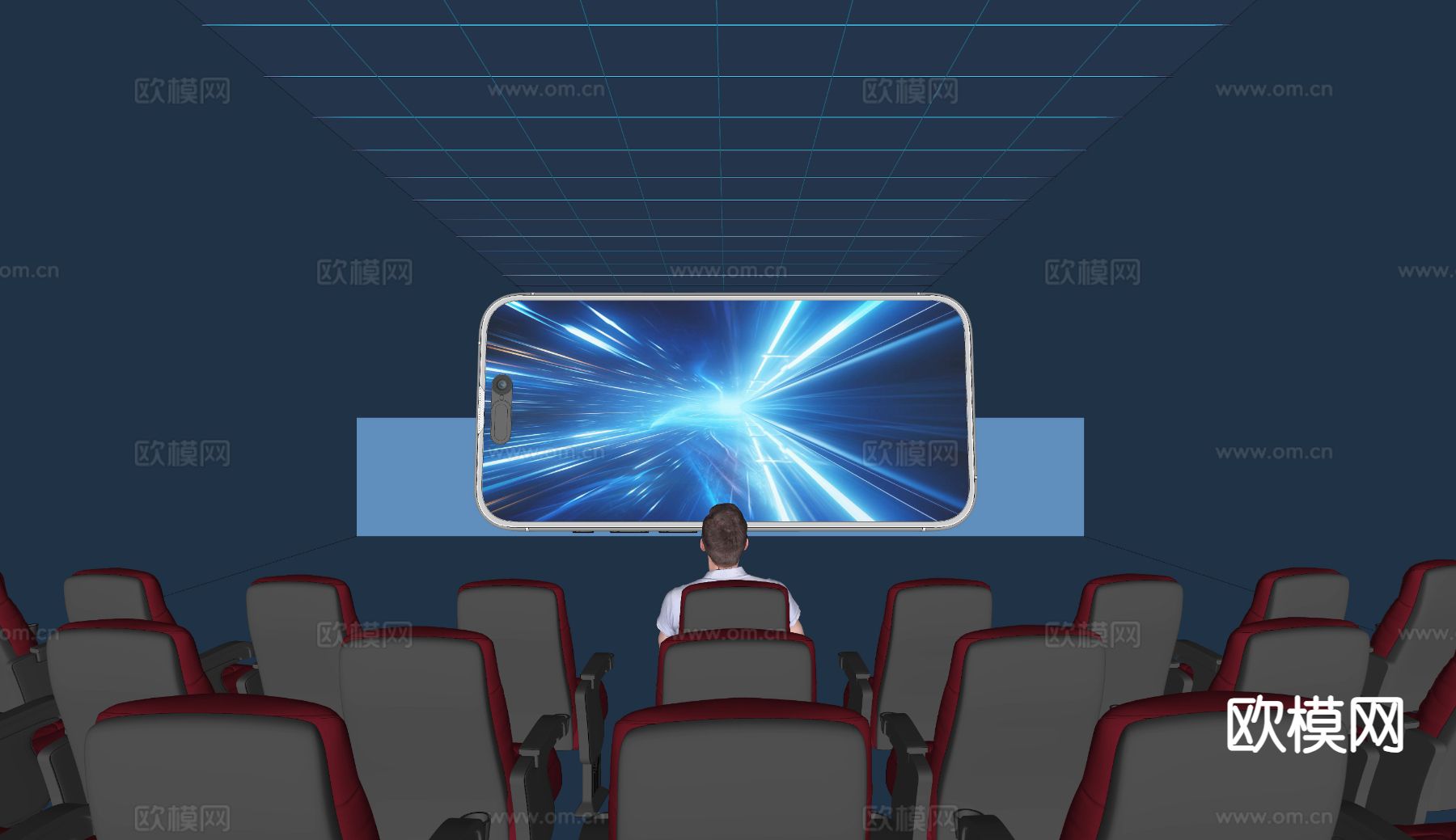 虚拟电影院 影院su模型下载（渲染图1）