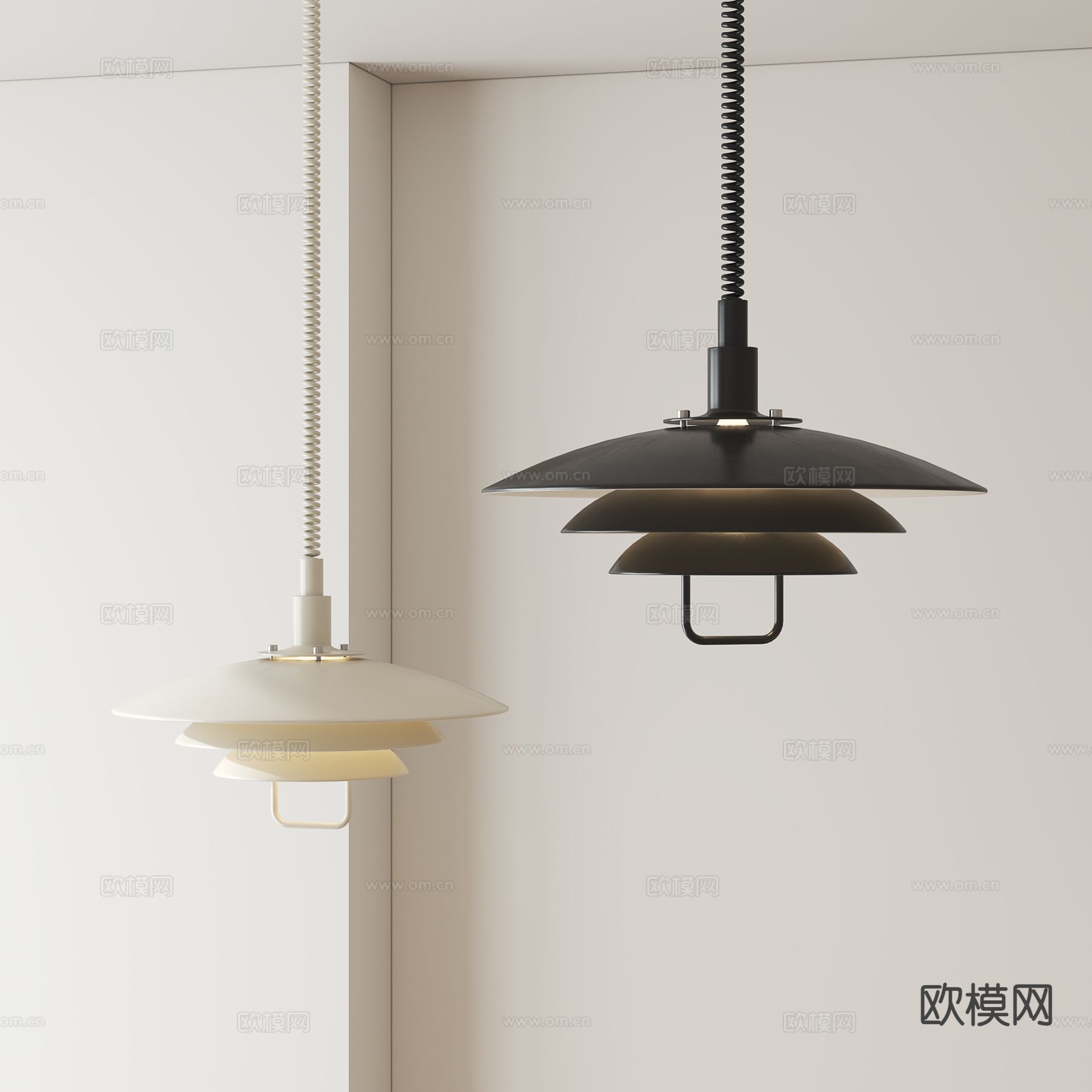 简约吊灯 飞碟吊灯su模型