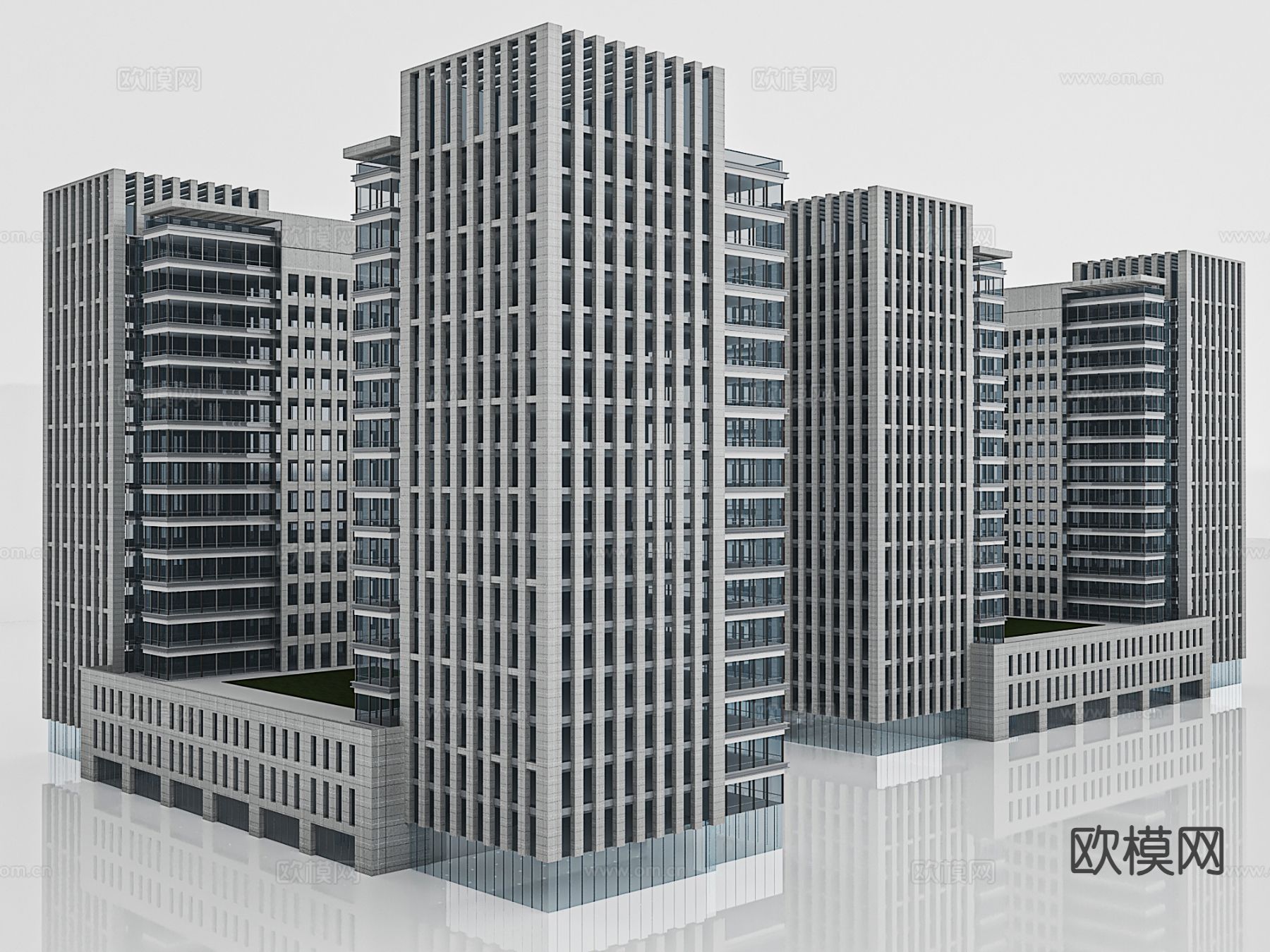 办公楼 商业楼 单体建筑3d模型