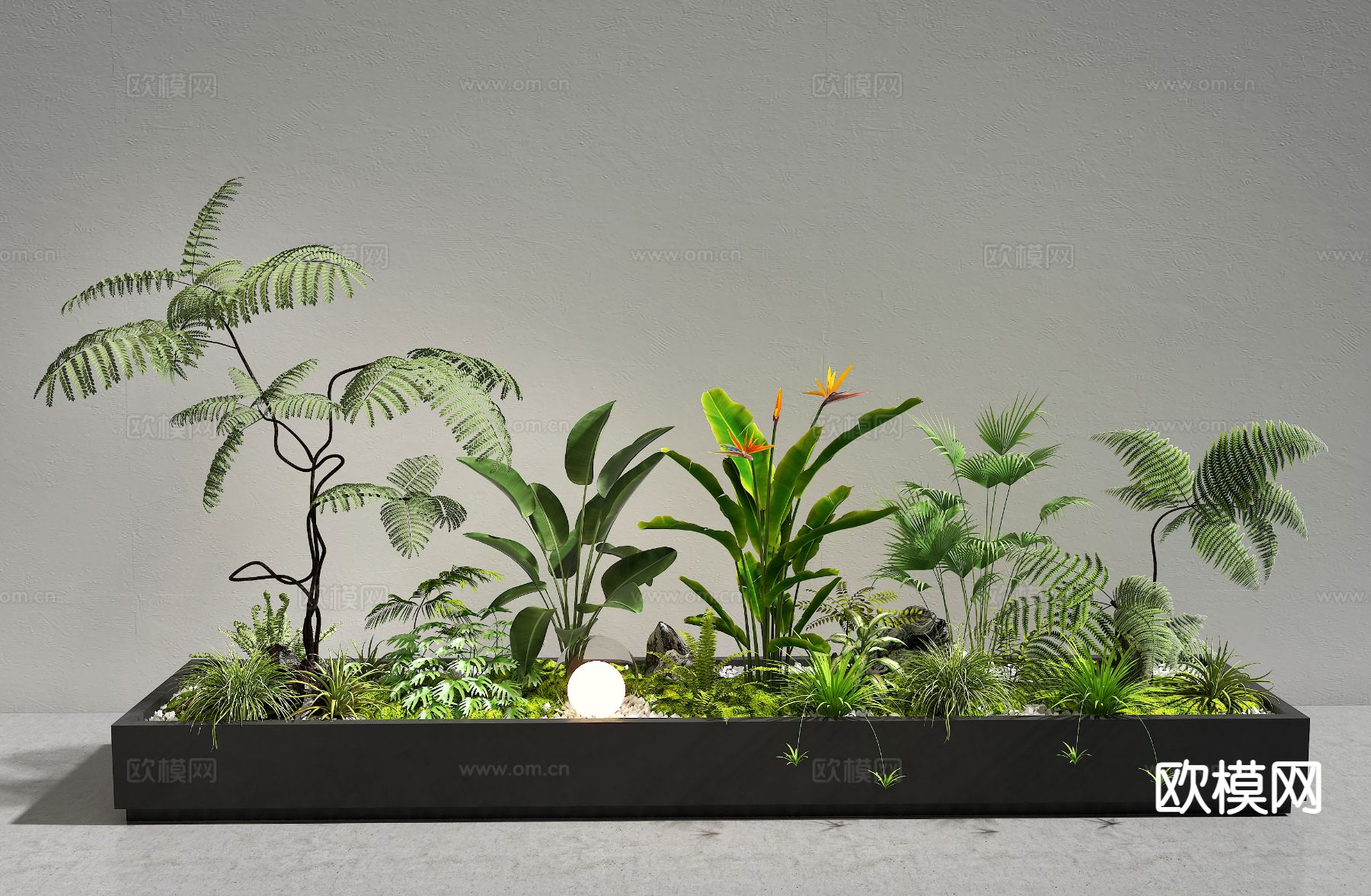 植物堆 植物造景 花池 花坛3d模型