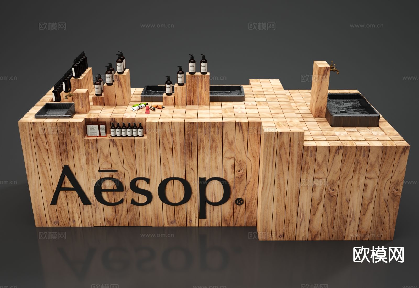 展示台 伊索 aesop展台3d模型