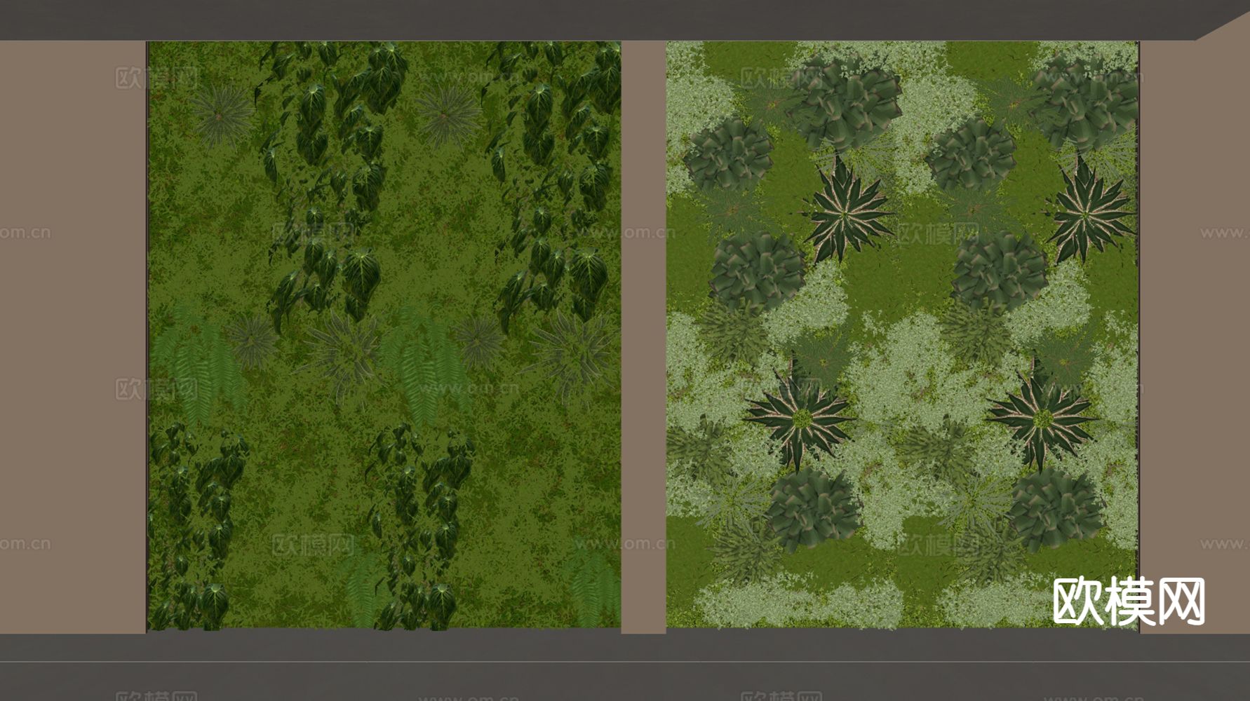 绿植墙 植物装饰墙su模型下载（渲染图1）