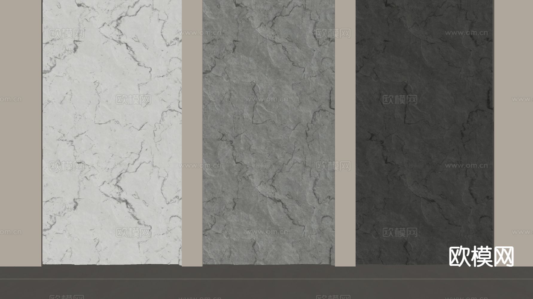 毛石墙 岩石墙 斧劈墙su模型下载（渲染图1）