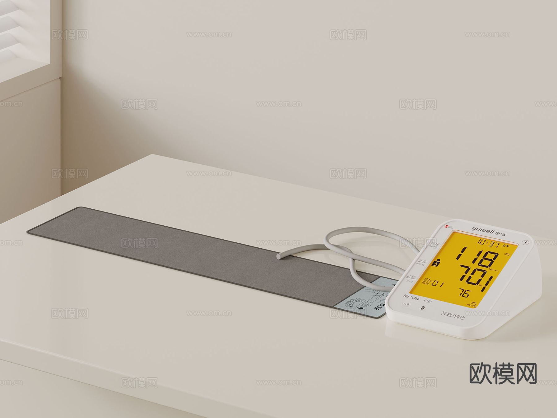 医疗器材 血压计su模型下载（渲染图2）