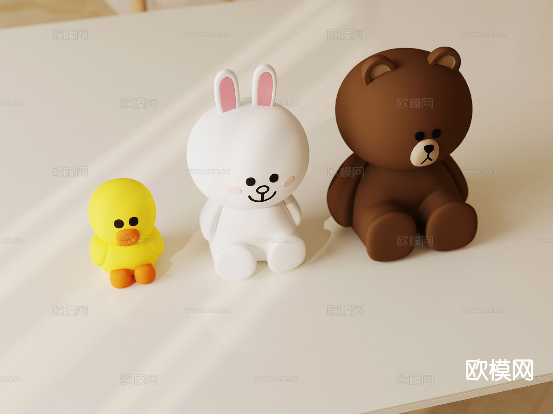 现代儿童玩具 摆件su模型下载（渲染图2）