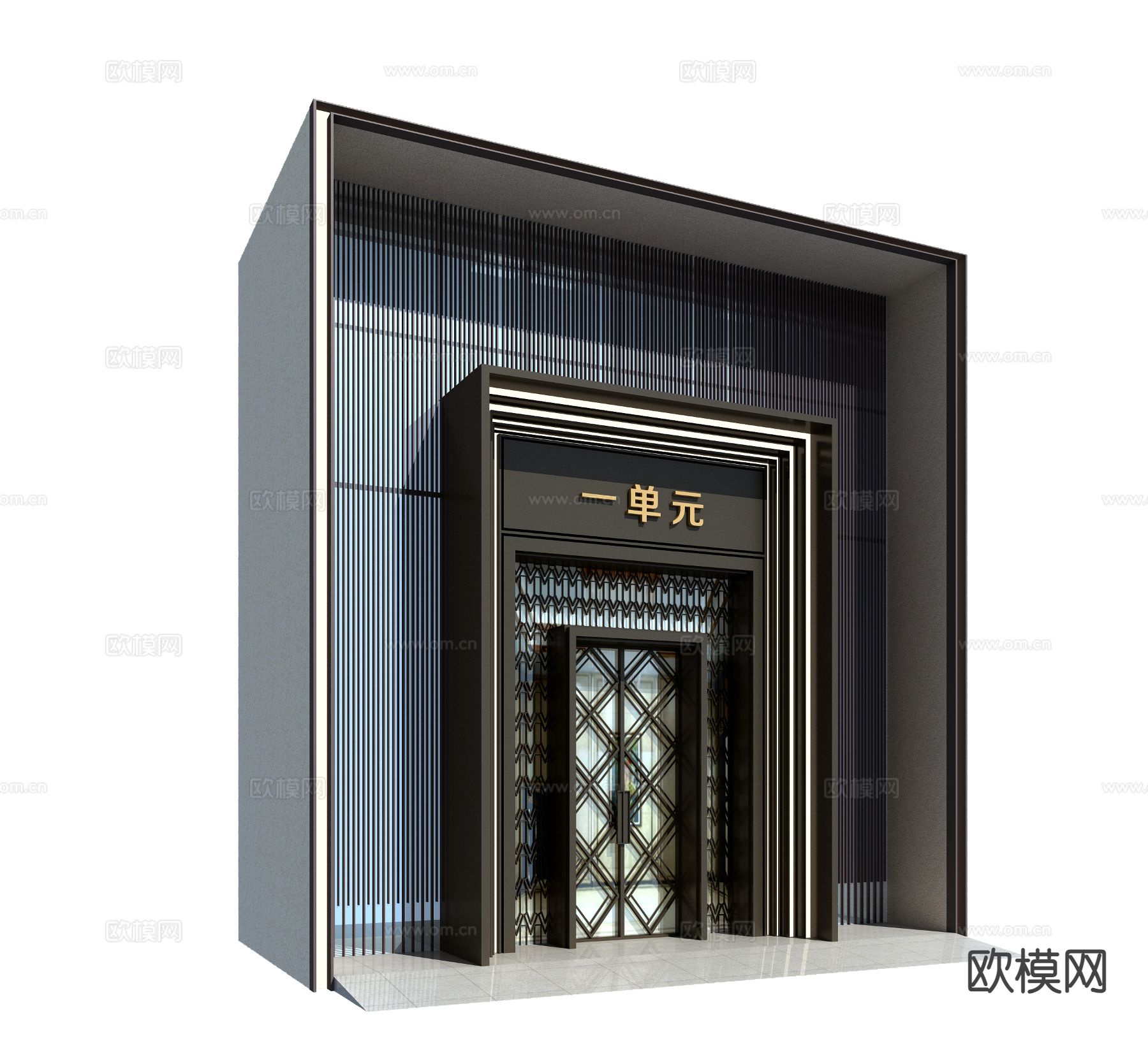 住宅入口 门厅免费su模型下载（渲染图2）