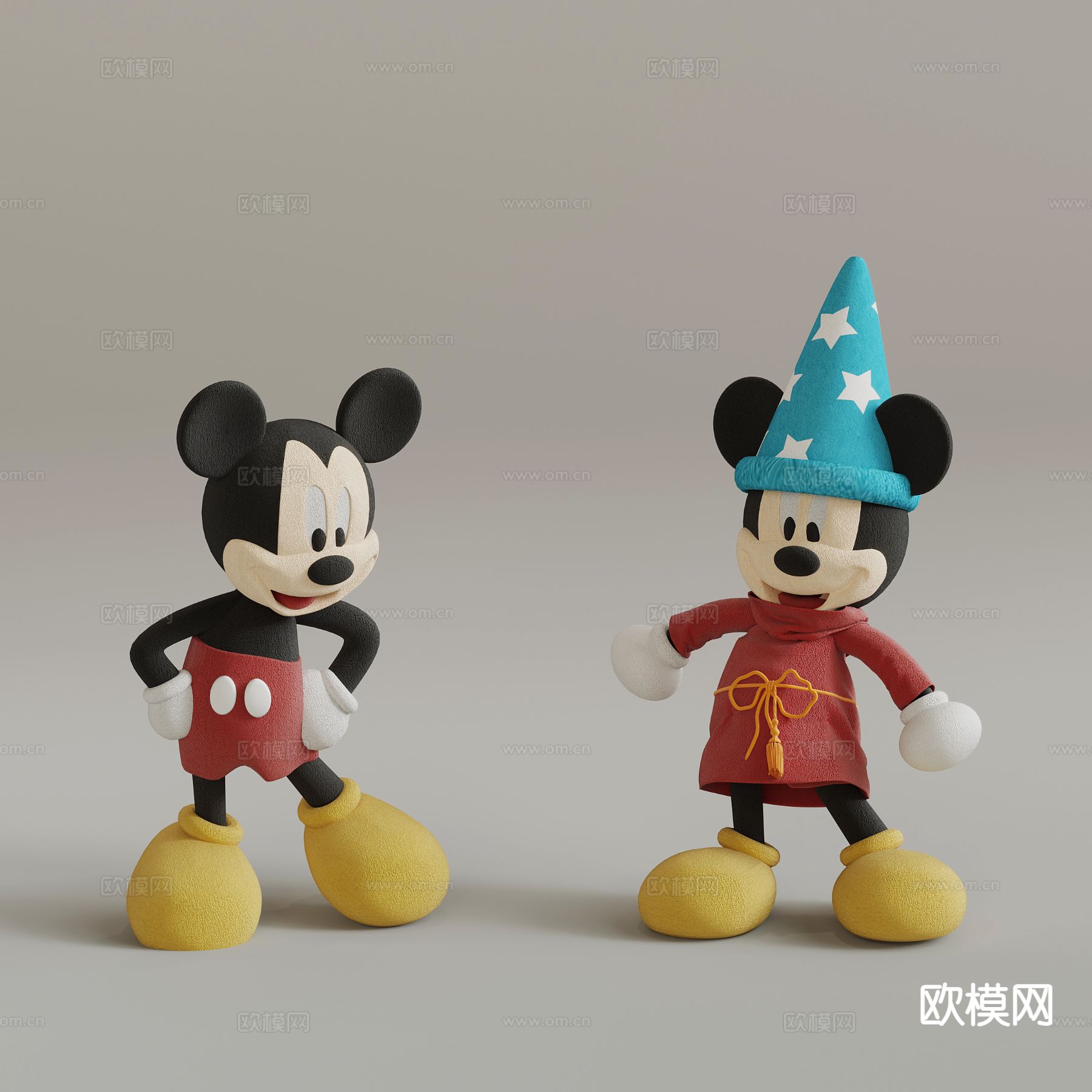 现代玩偶 米老鼠 公仔su模型下载（渲染图2）