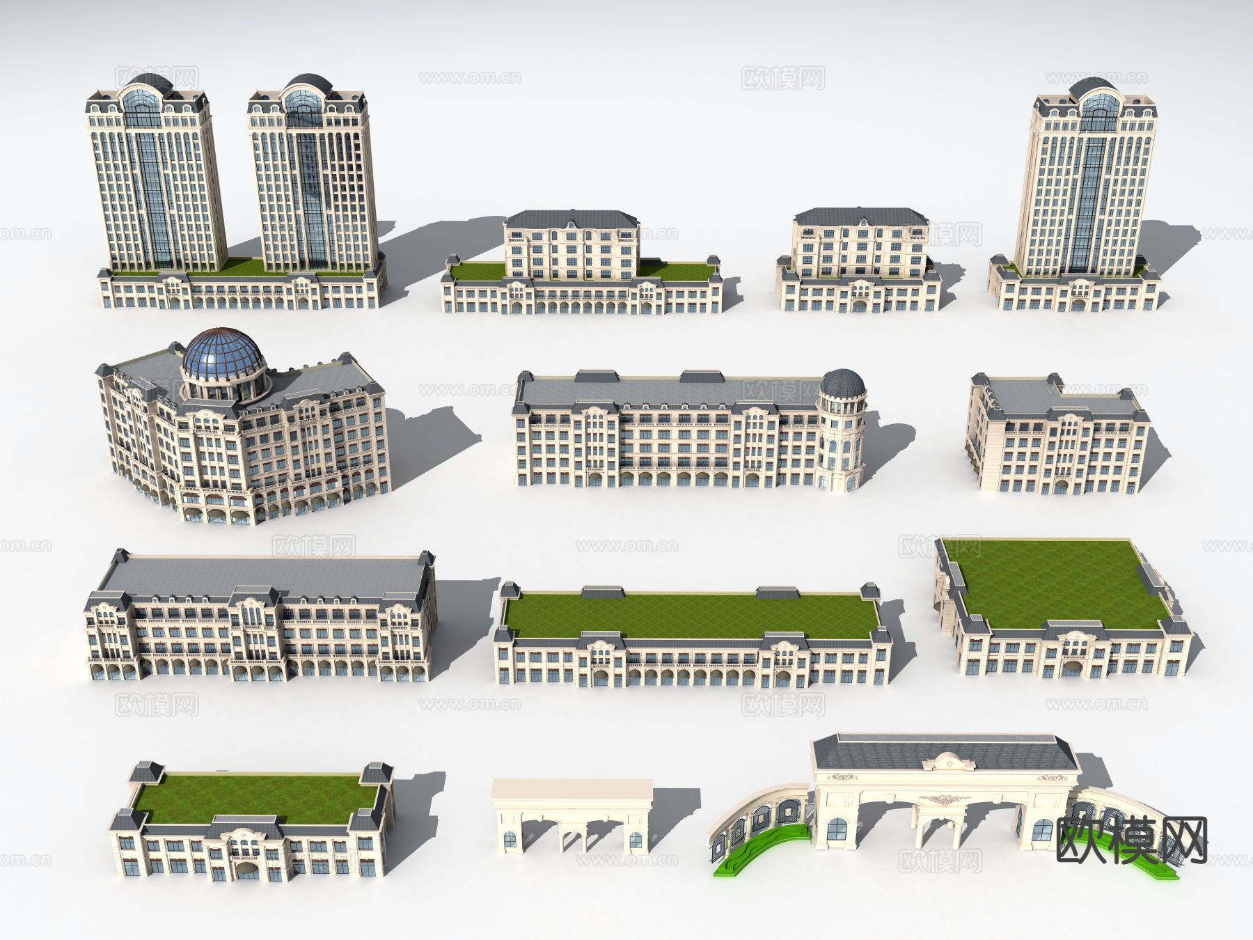 欧式酒店 住宅楼 单体建筑3d模型