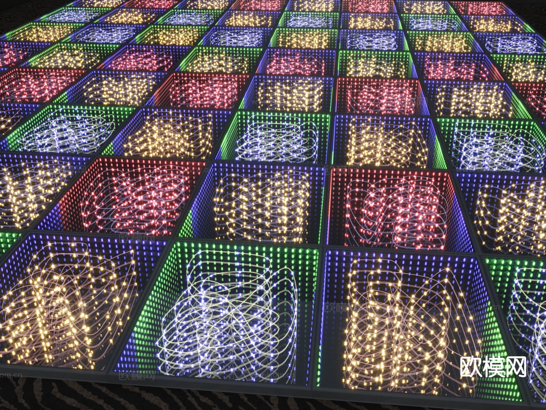 深渊镜 繁星地砖灯 发光地砖3d模型