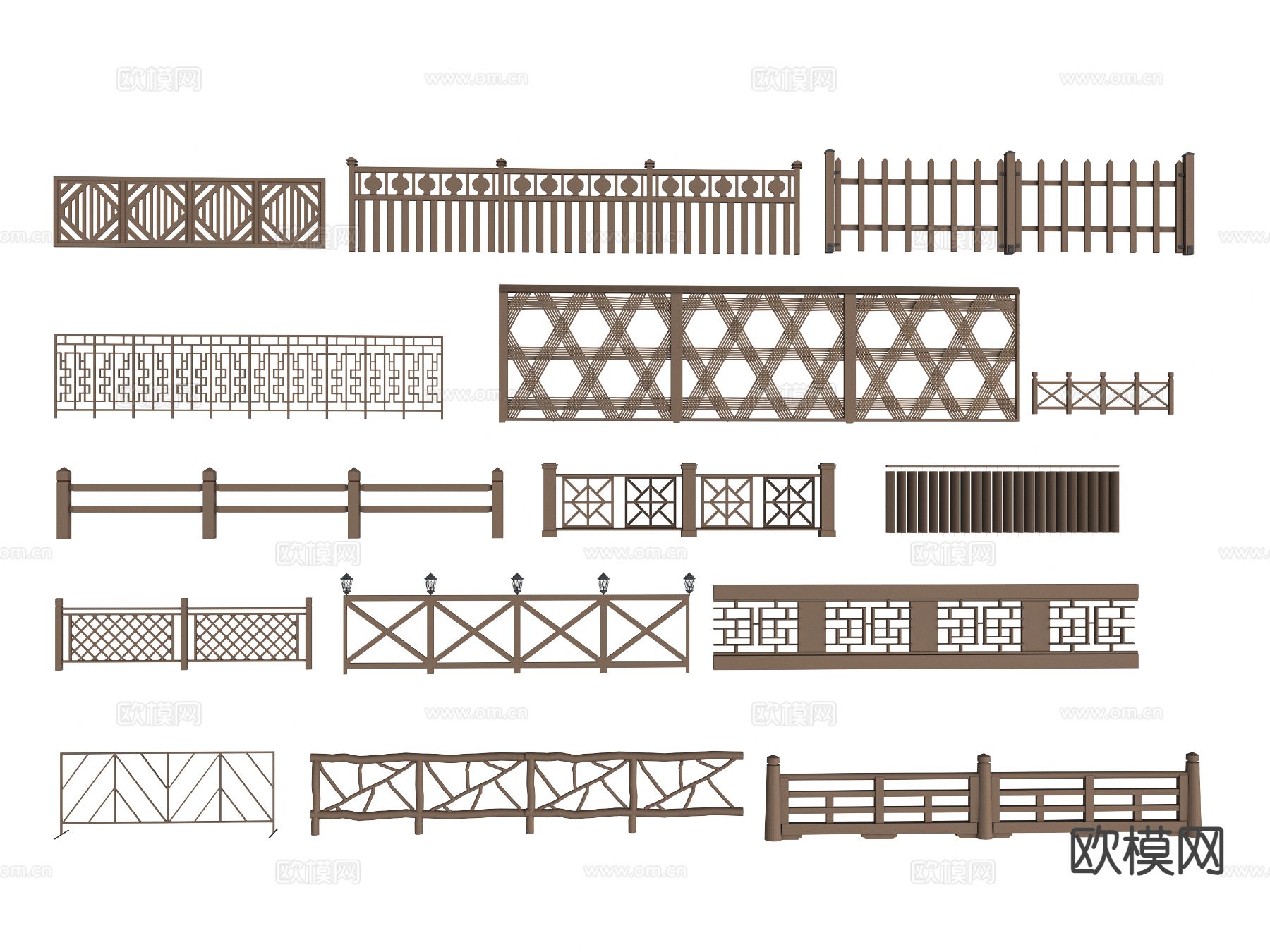 栅栏 栏杆 护栏 围栏3d模型