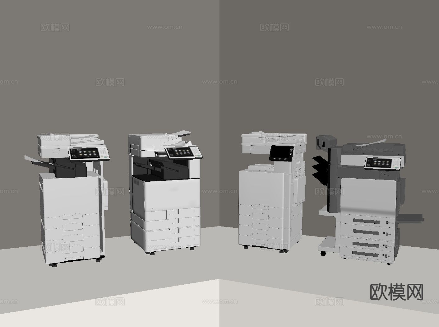 办公用品 打印机 复印机su模型下载（渲染图1）