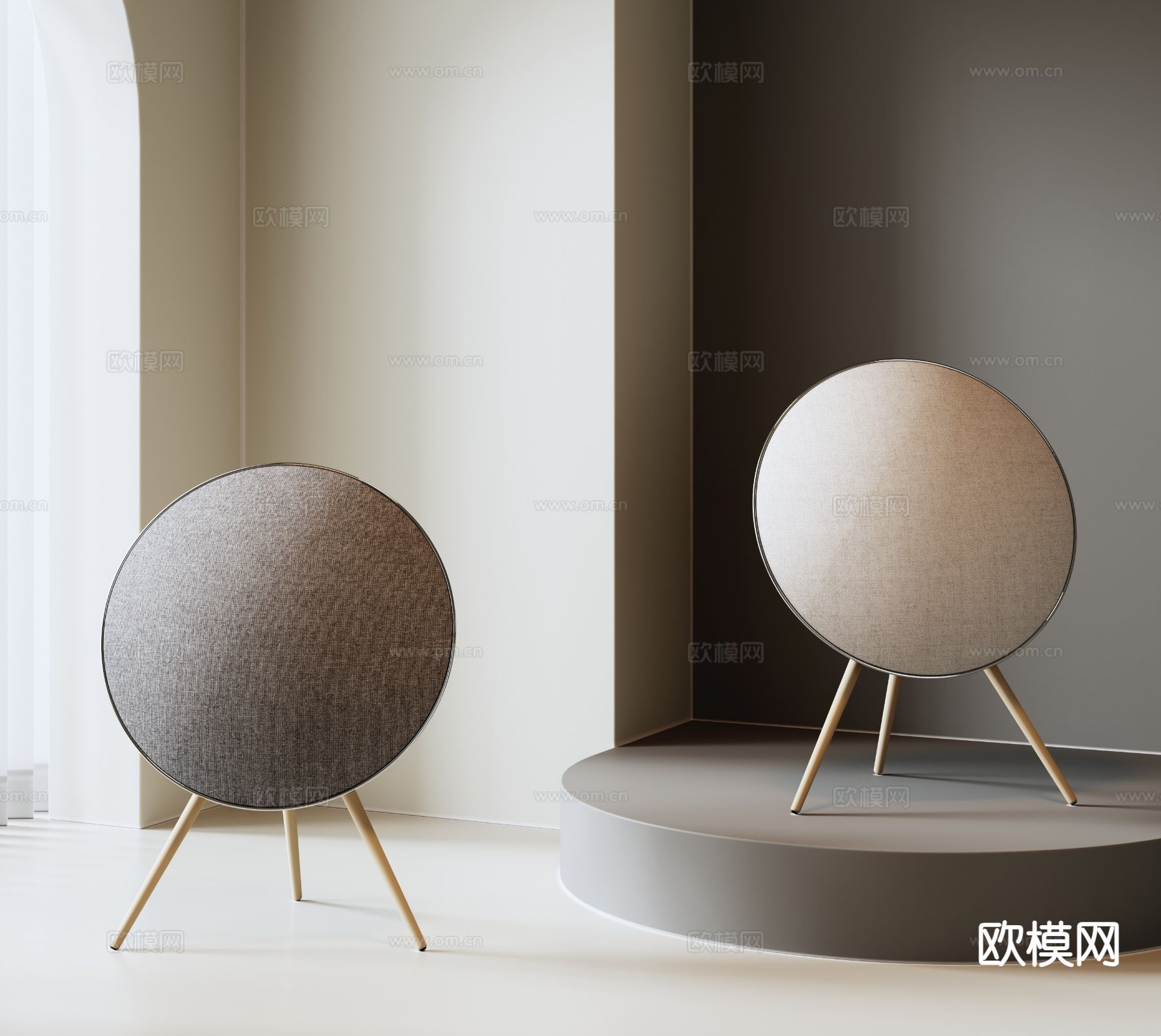 现代音响su模型下载（渲染图2）