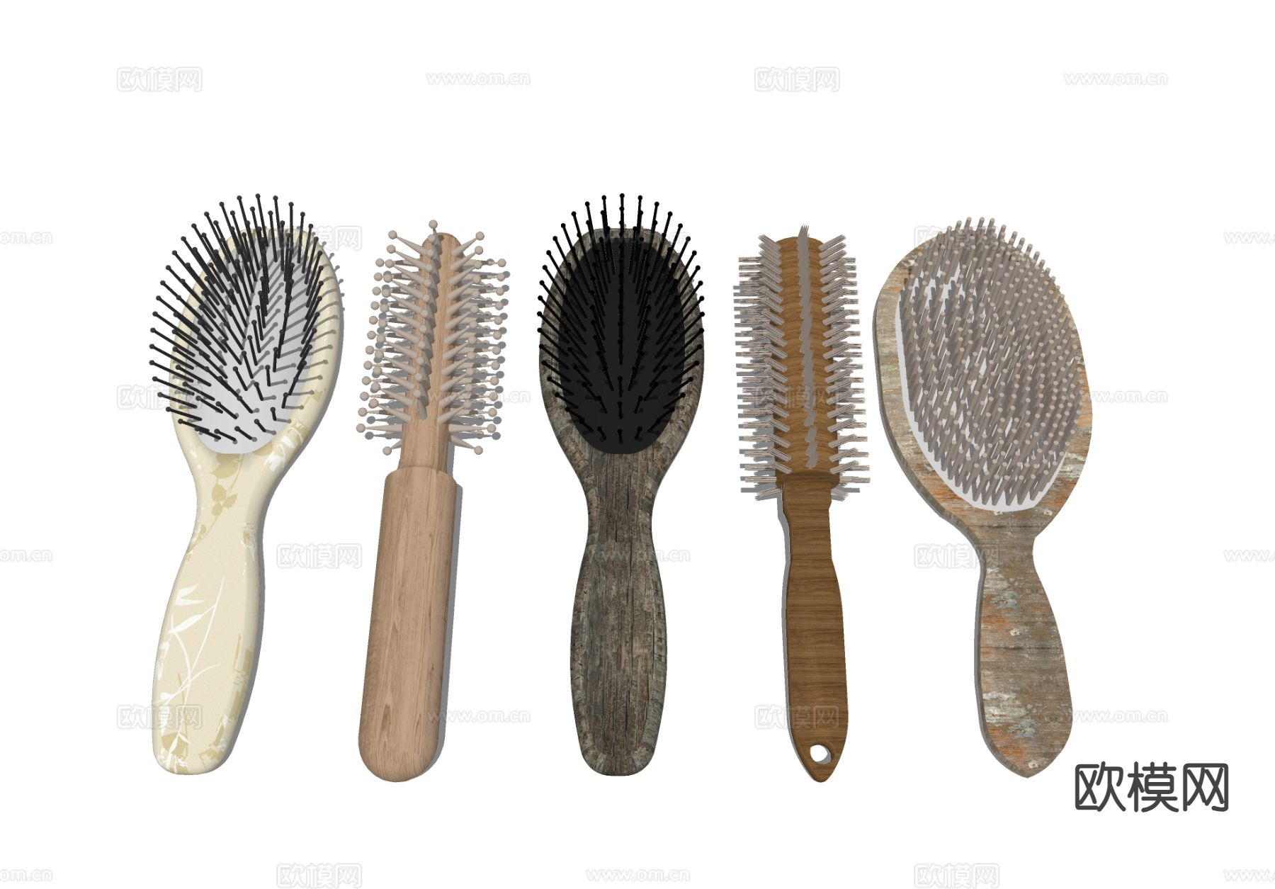 气垫梳子 头梳su模型下载（渲染图2）