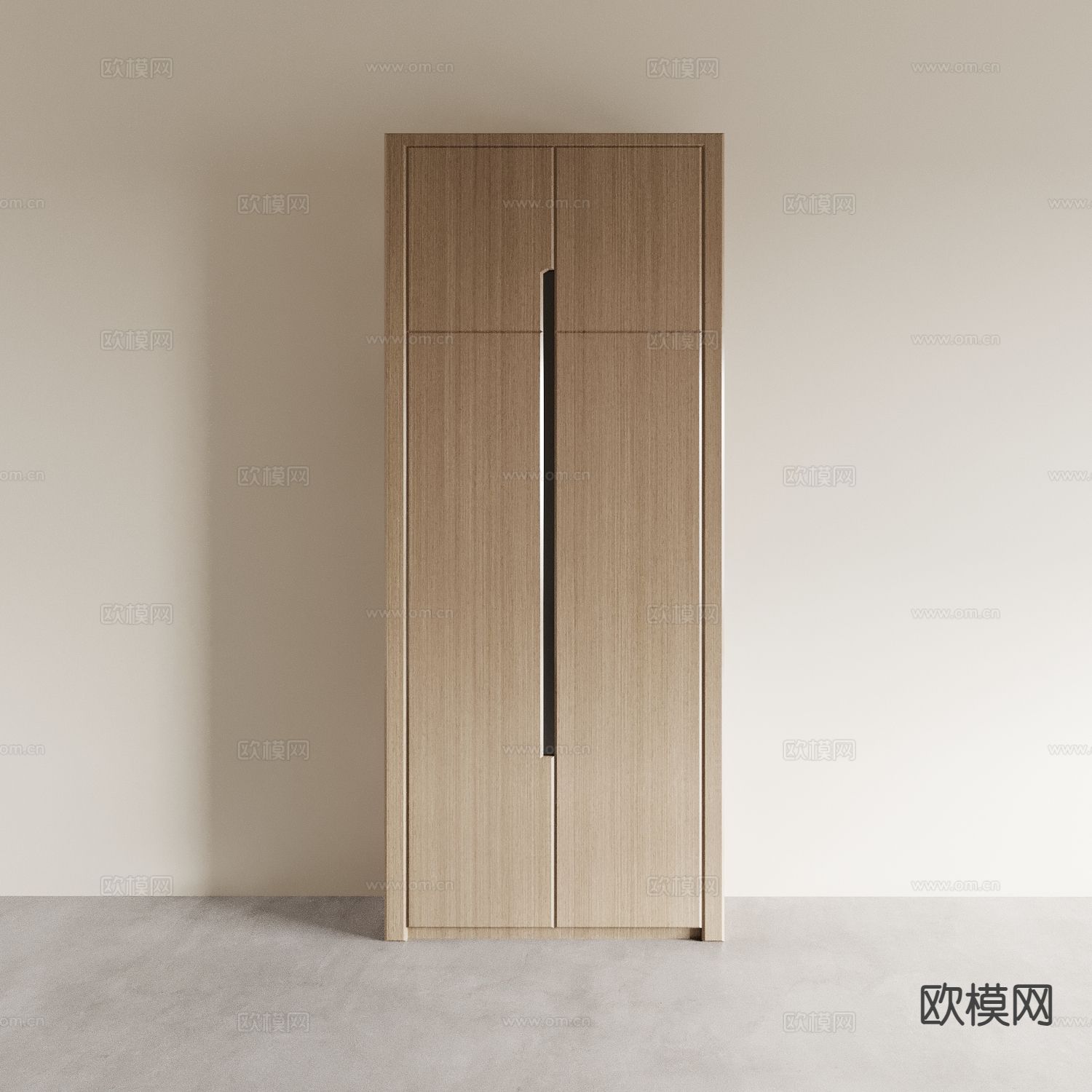 原木风衣柜3d模型下载