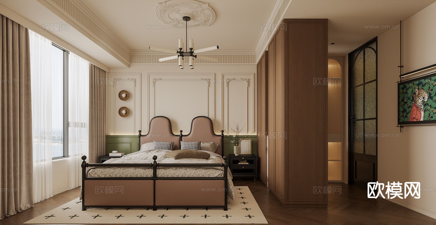 法式卧室 主卧3d模型下载