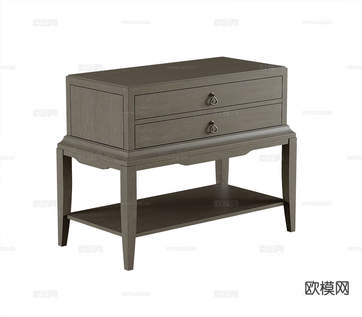 美式床头柜3d模型下载