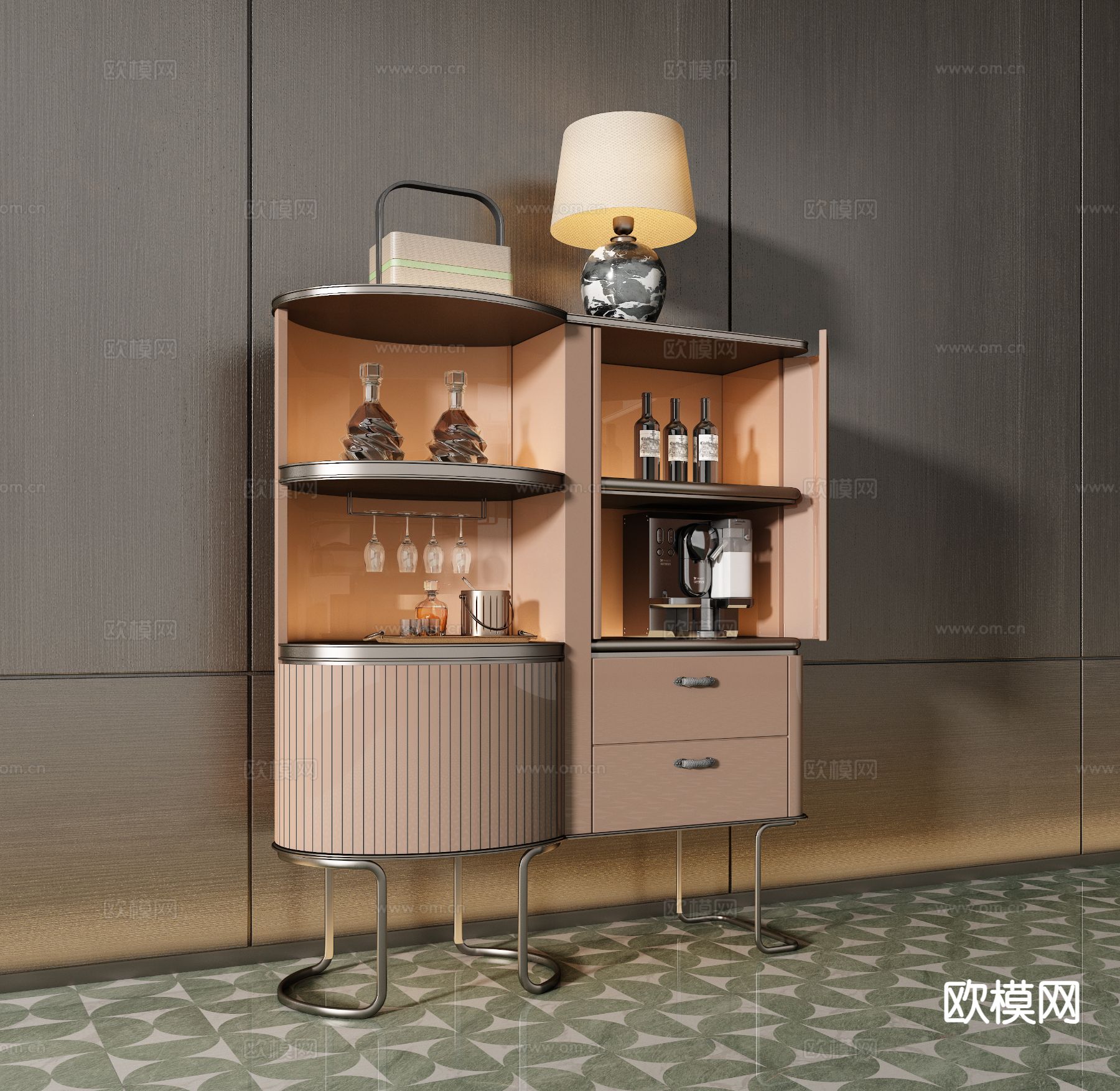 Minotti 米洛提 酒柜 迷你吧3d模型