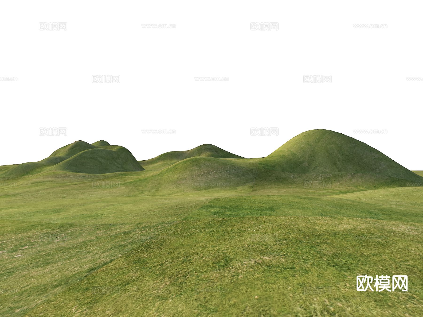 现代景观群山 山体地形 山地公园地形3d模型