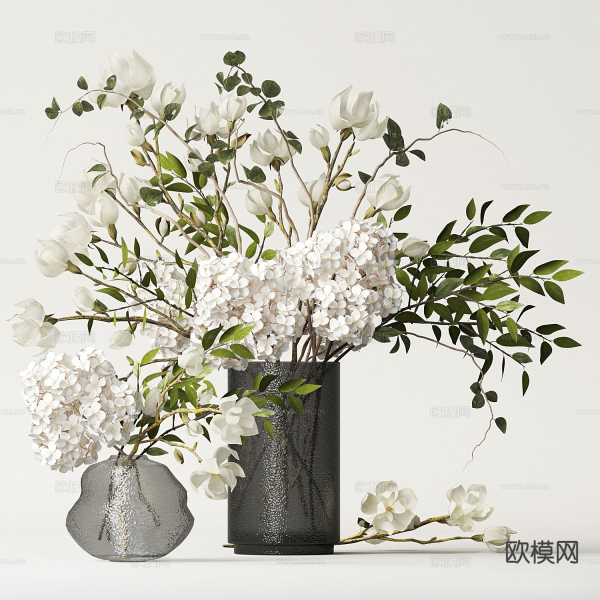 现代花瓶 花艺 鲜花 插花su模型下载（渲染图2）