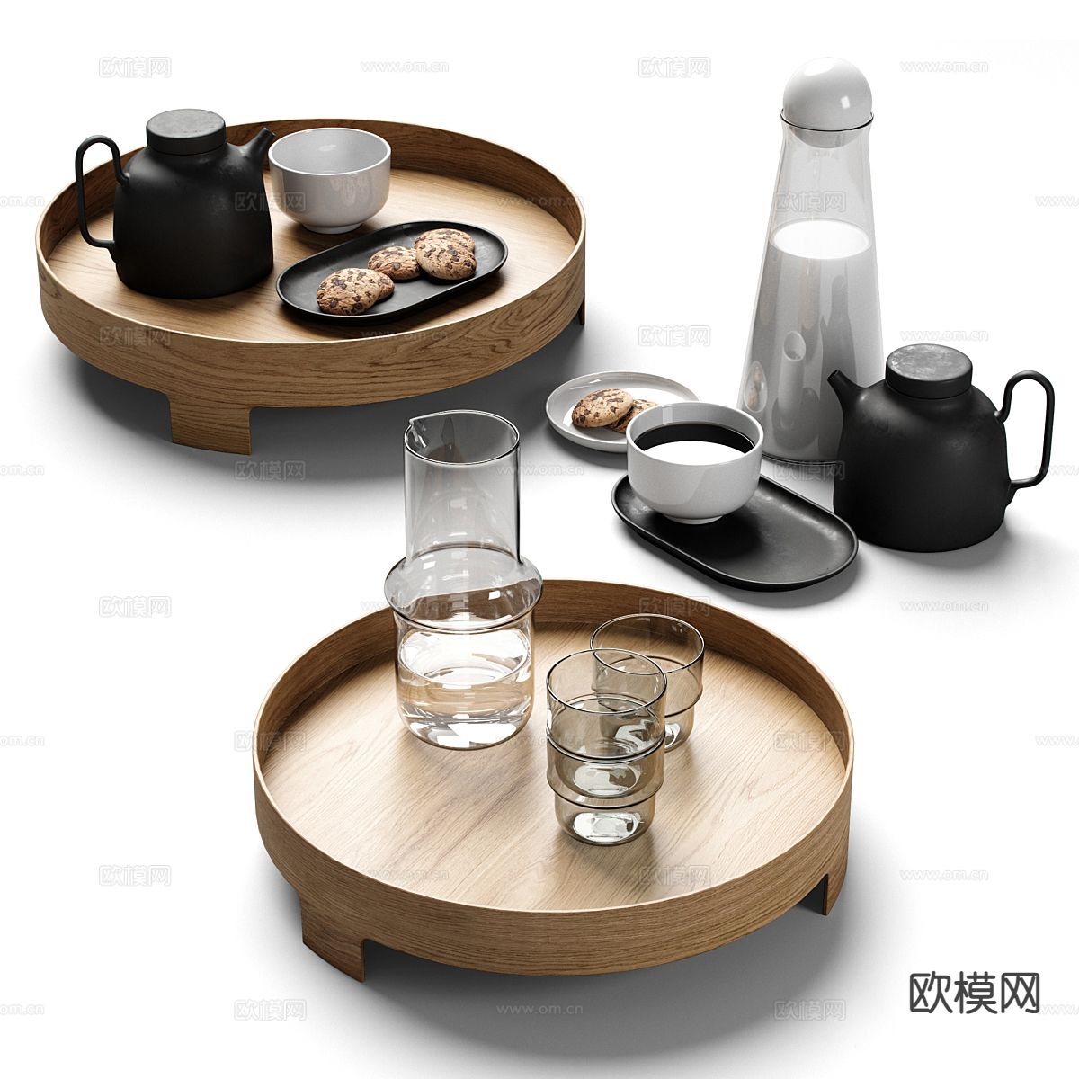 茶盘 托盘 食物 下午茶su模型