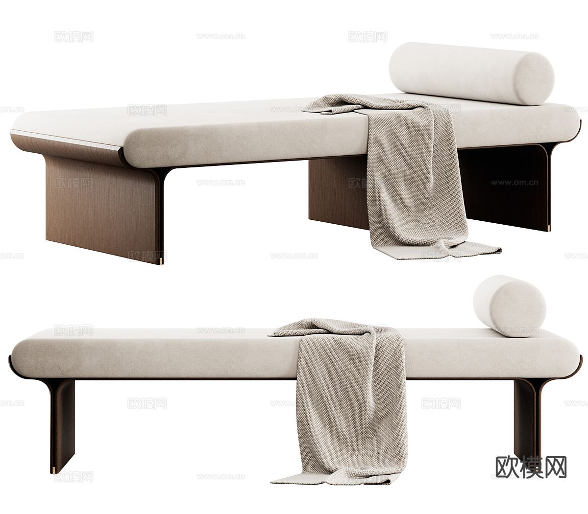 Gallotti Radice 长凳 床尾凳 换鞋凳su模型