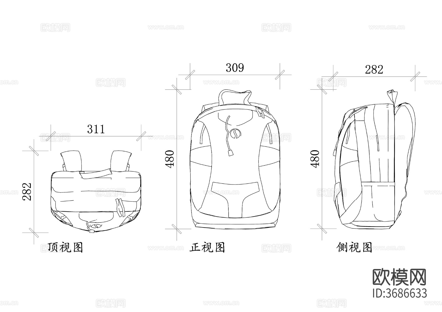 背包三视图