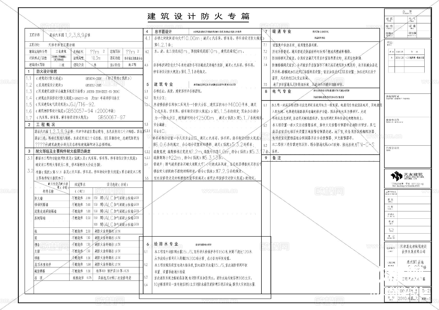 商场给排水cad施工图