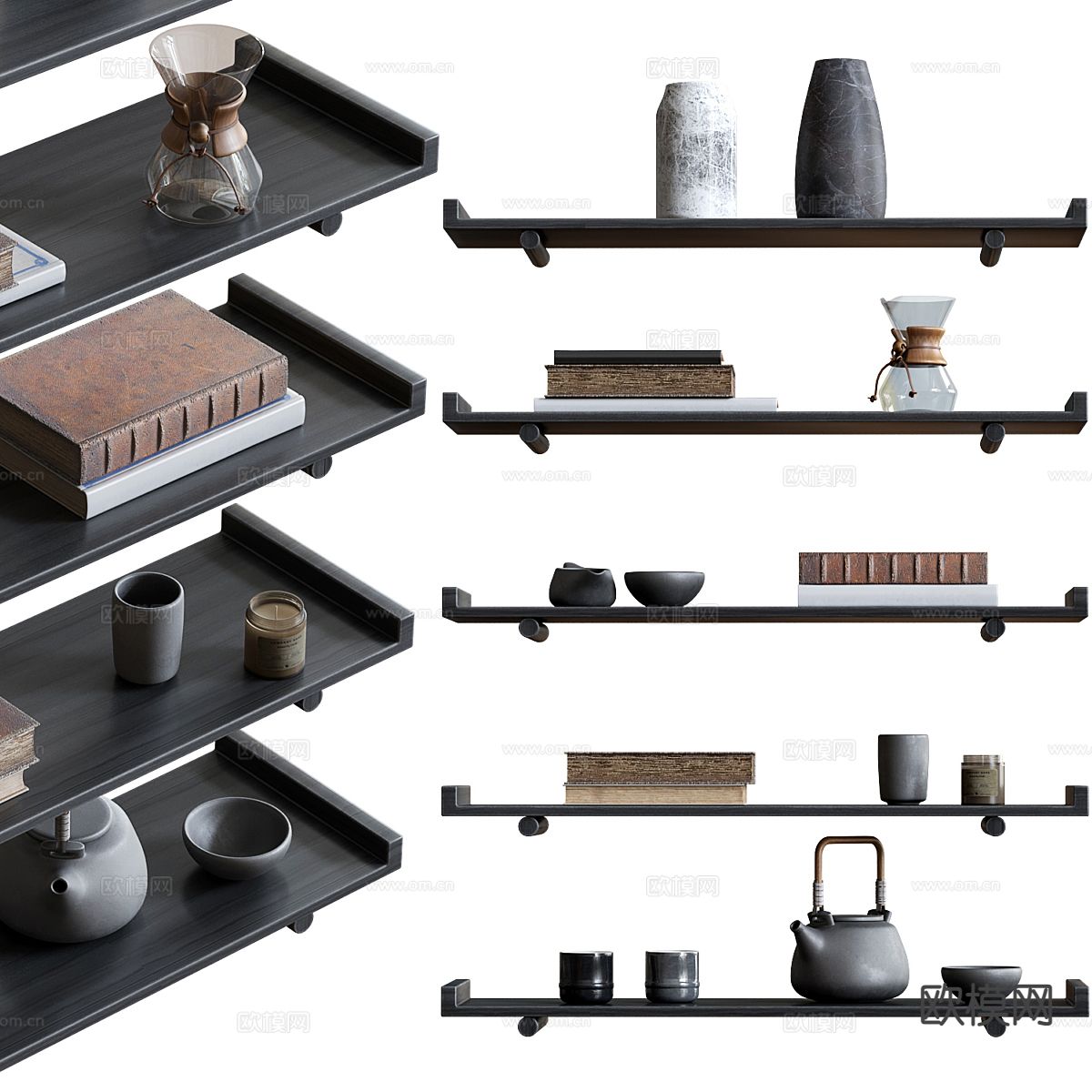 侘寂茶壶 茶具 茶杯su模型下载（渲染图2）