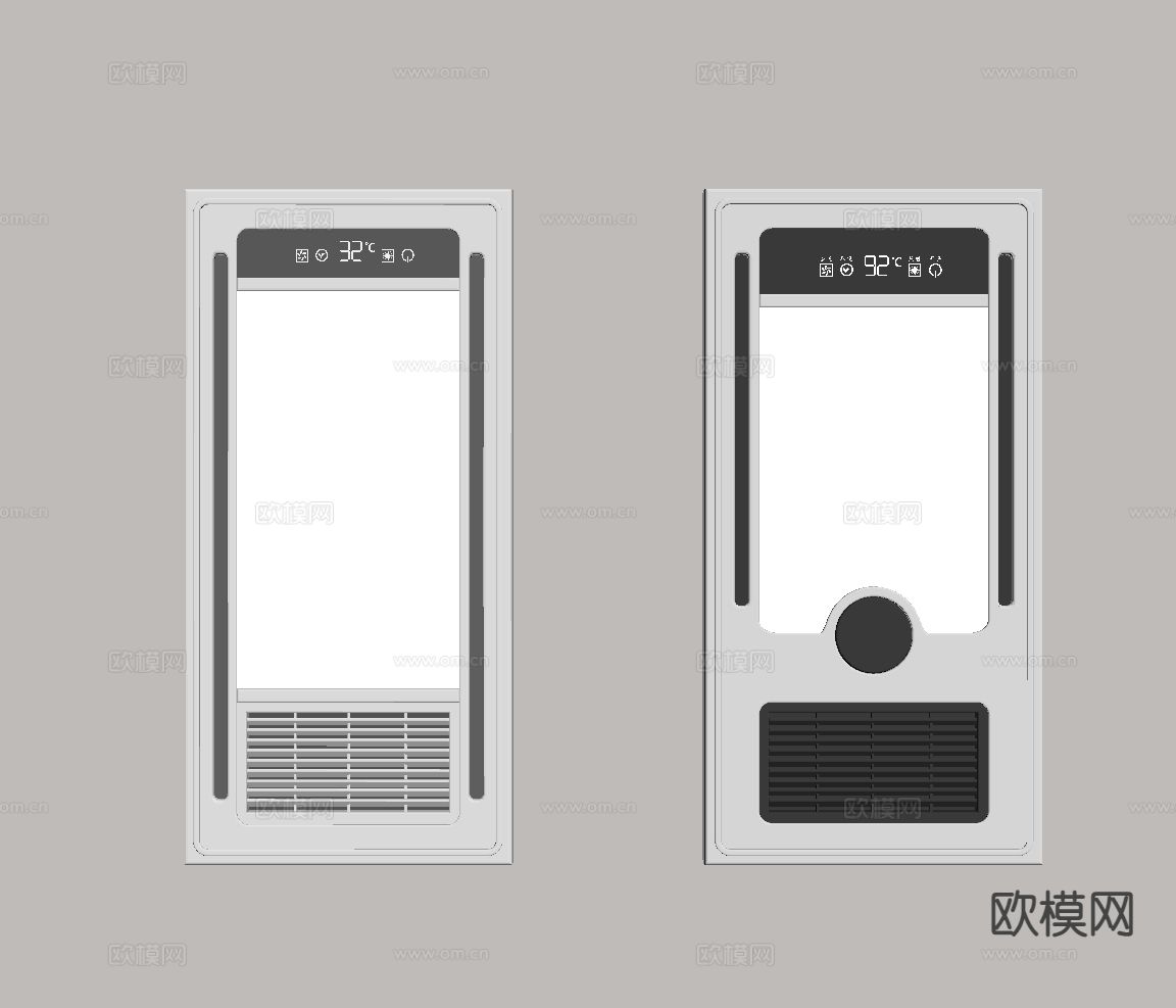 现代浴霸 取暖器su模型