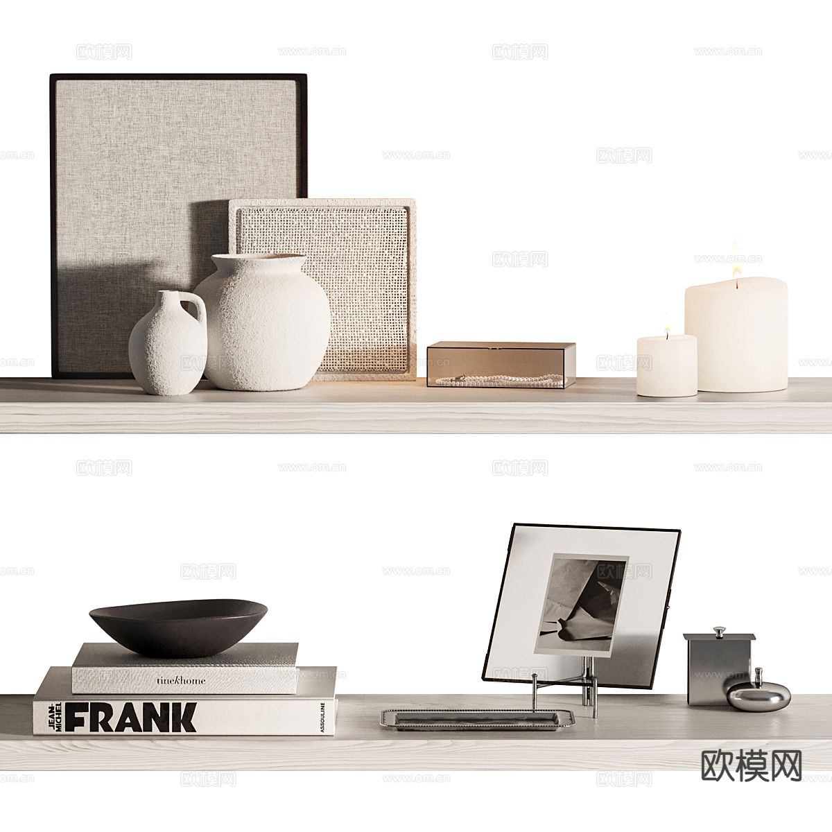 Zara Home 现代装饰品 摆件 陶罐 挂画 烛台灯su模型