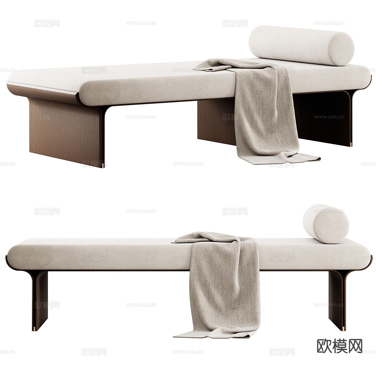 Gallotti Radice 长凳 床尾凳 换鞋凳su模型