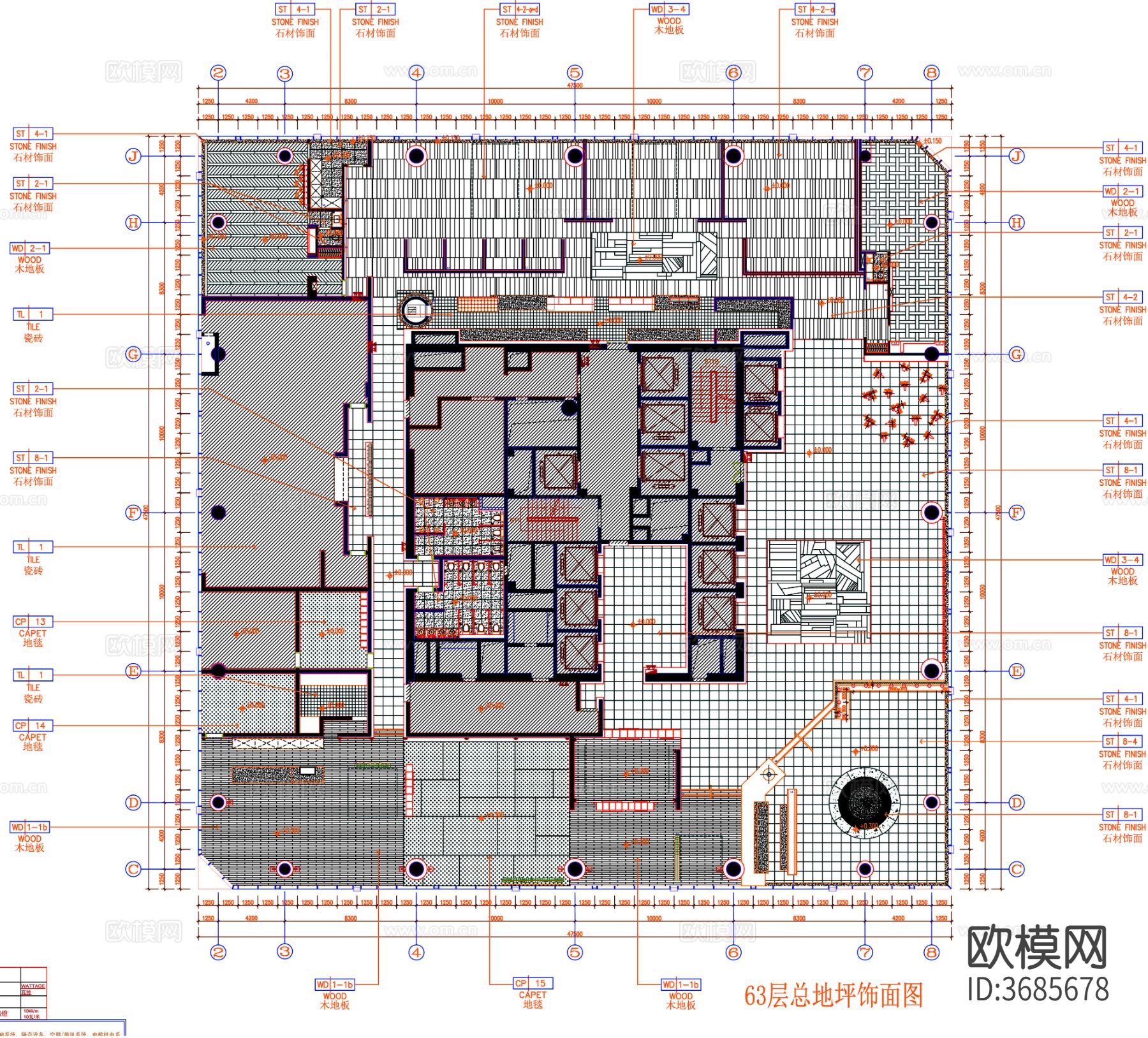 餐厅cad平面图