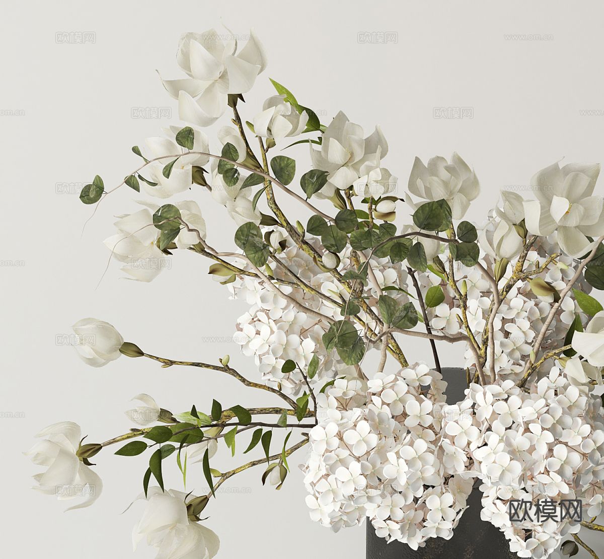 现代花瓶 花艺 鲜花 插花su模型下载（渲染图5）