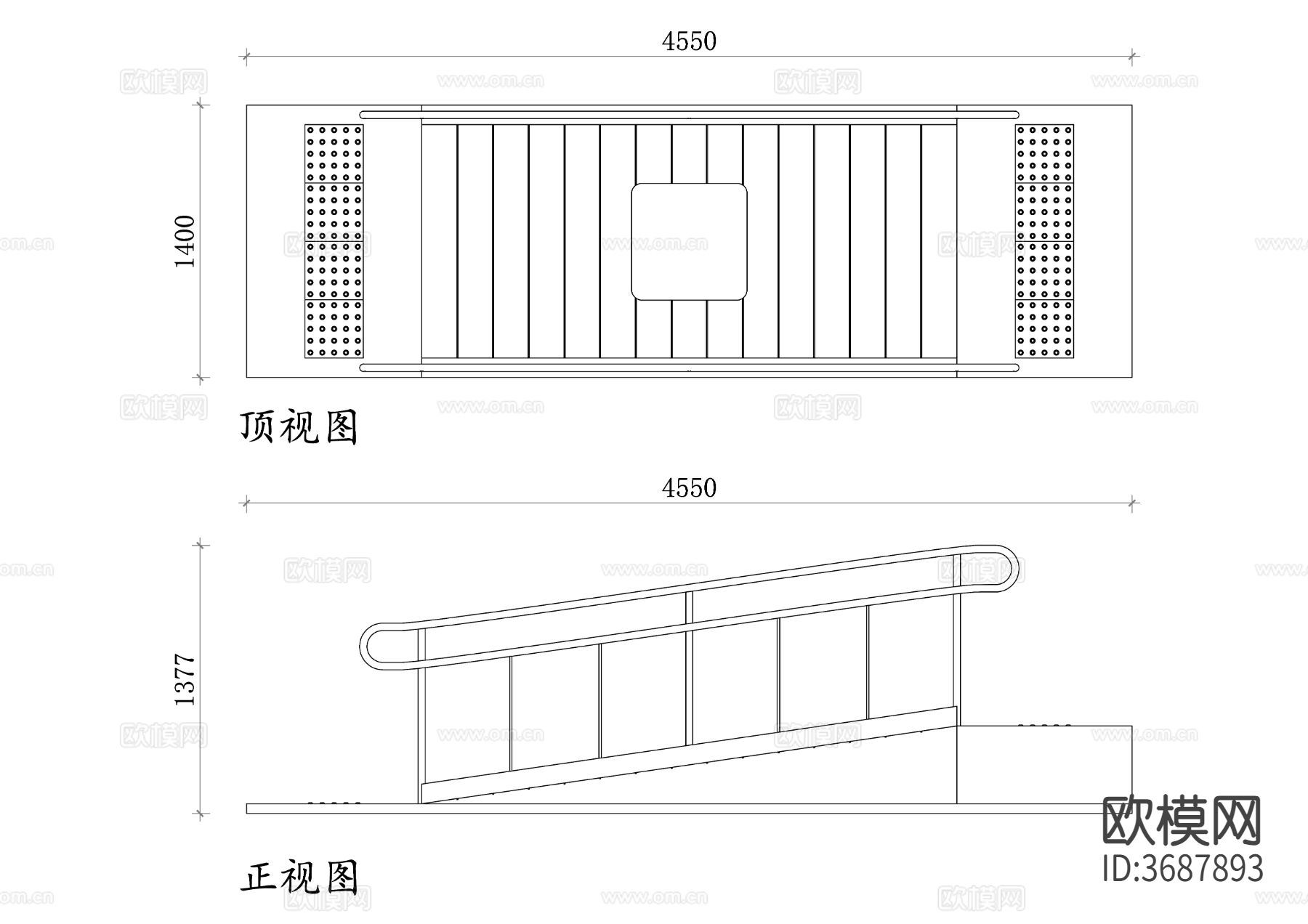 残疾人坡道CAD施工图