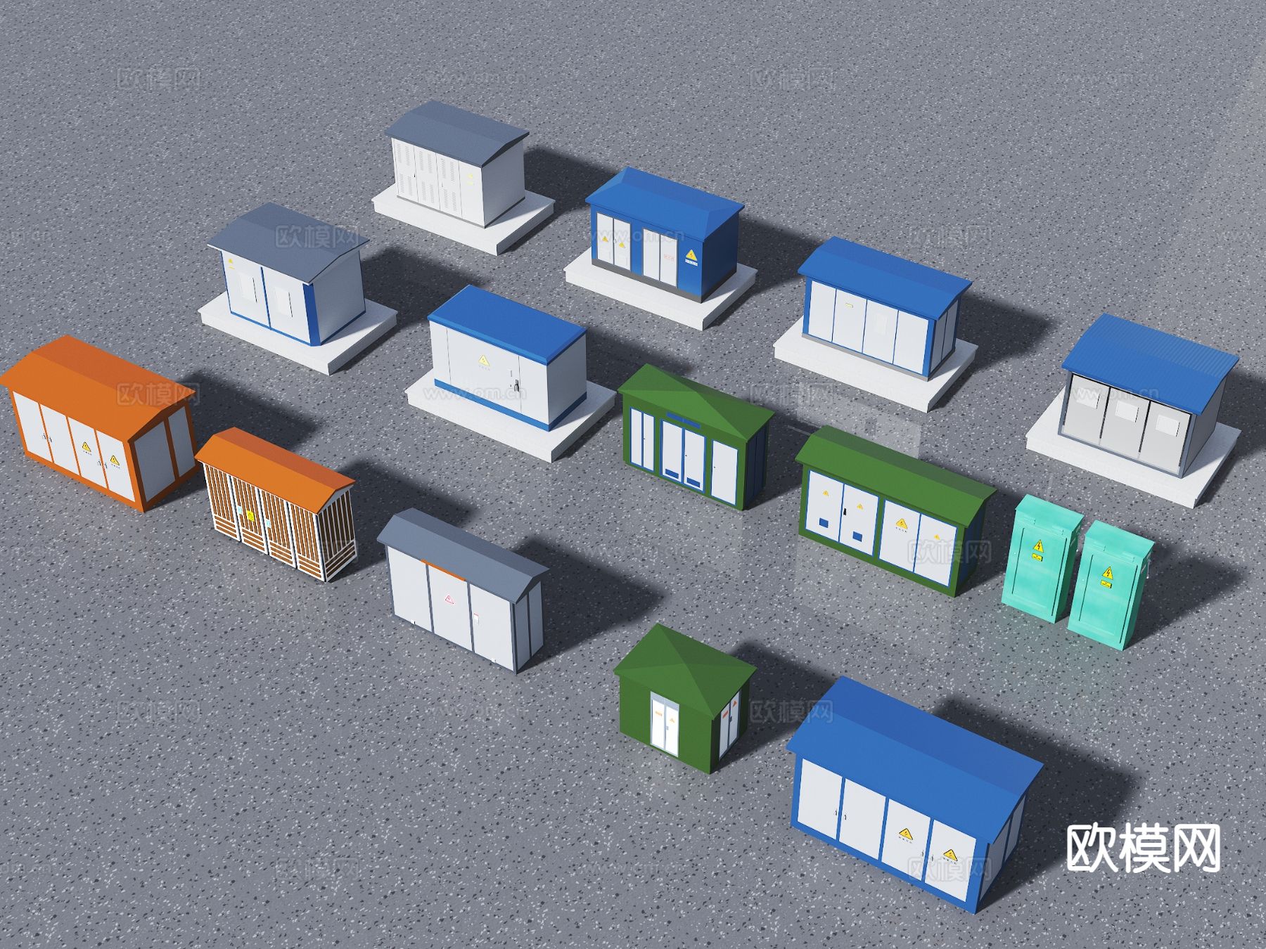配电室 配电柜 配电箱 变压器su模型