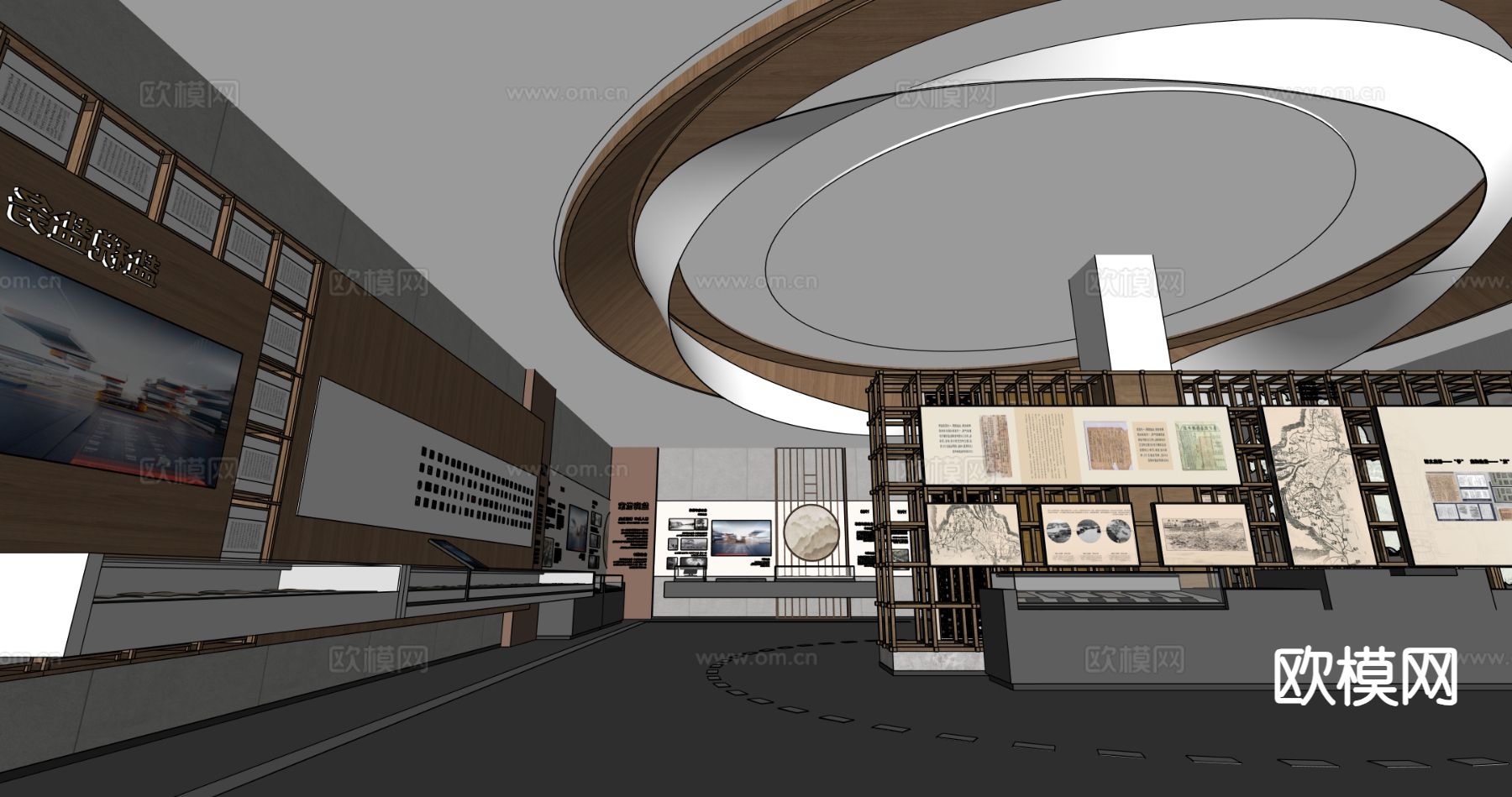 现代博物馆su模型下载（渲染图1）