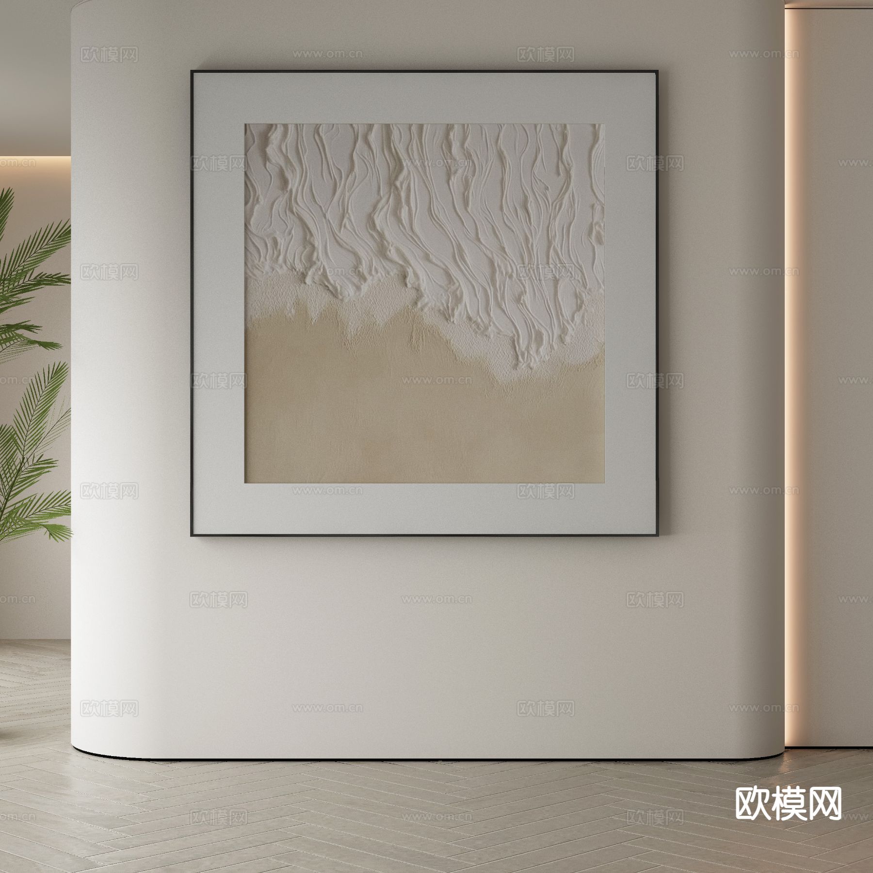 现代艺术画 肌理画 装饰画3d模型