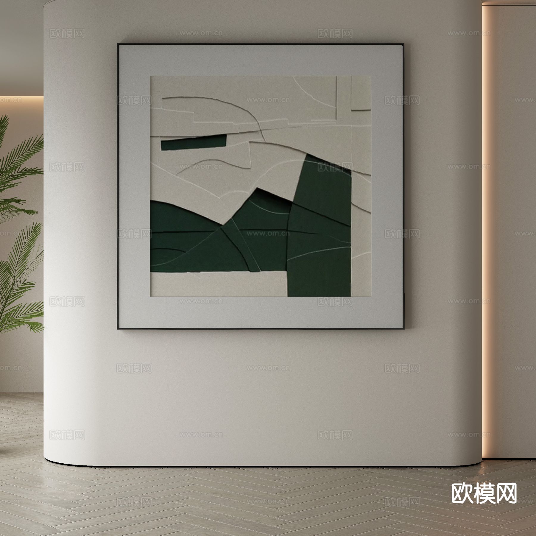 现代艺术画 肌理画 装饰画3d模型