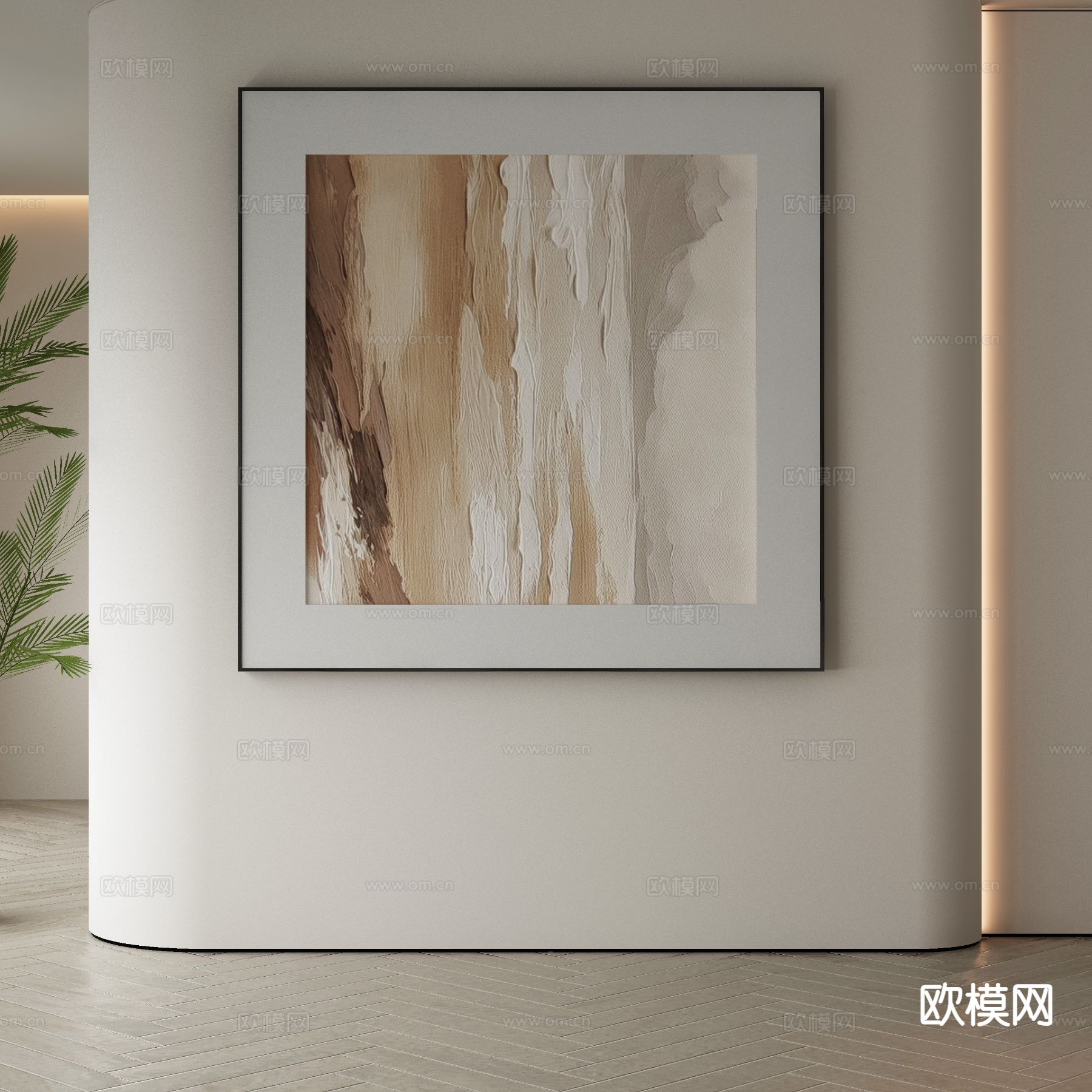 现代艺术画 肌理画 装饰画3d模型