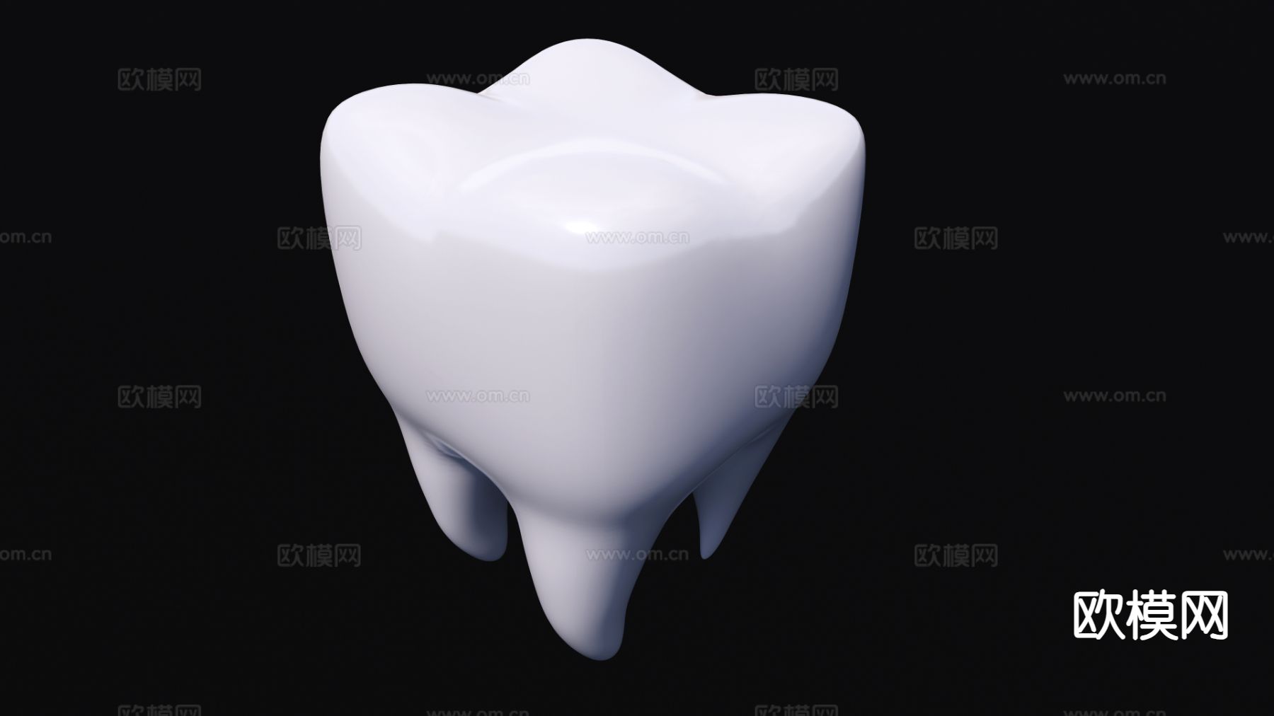 现代牙齿su模型下载（渲染图2）