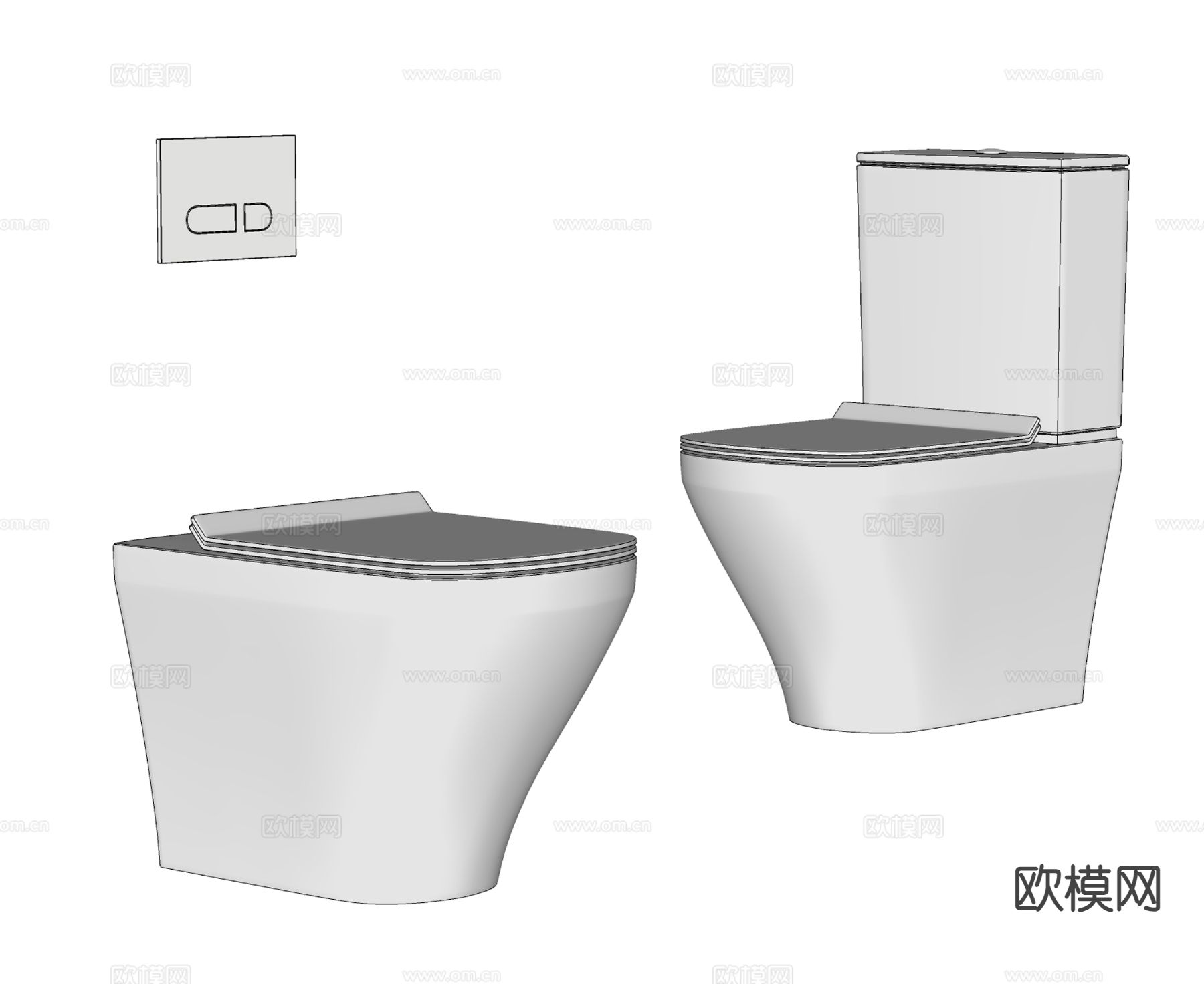 Durastyle 现代马桶 座便器su模型